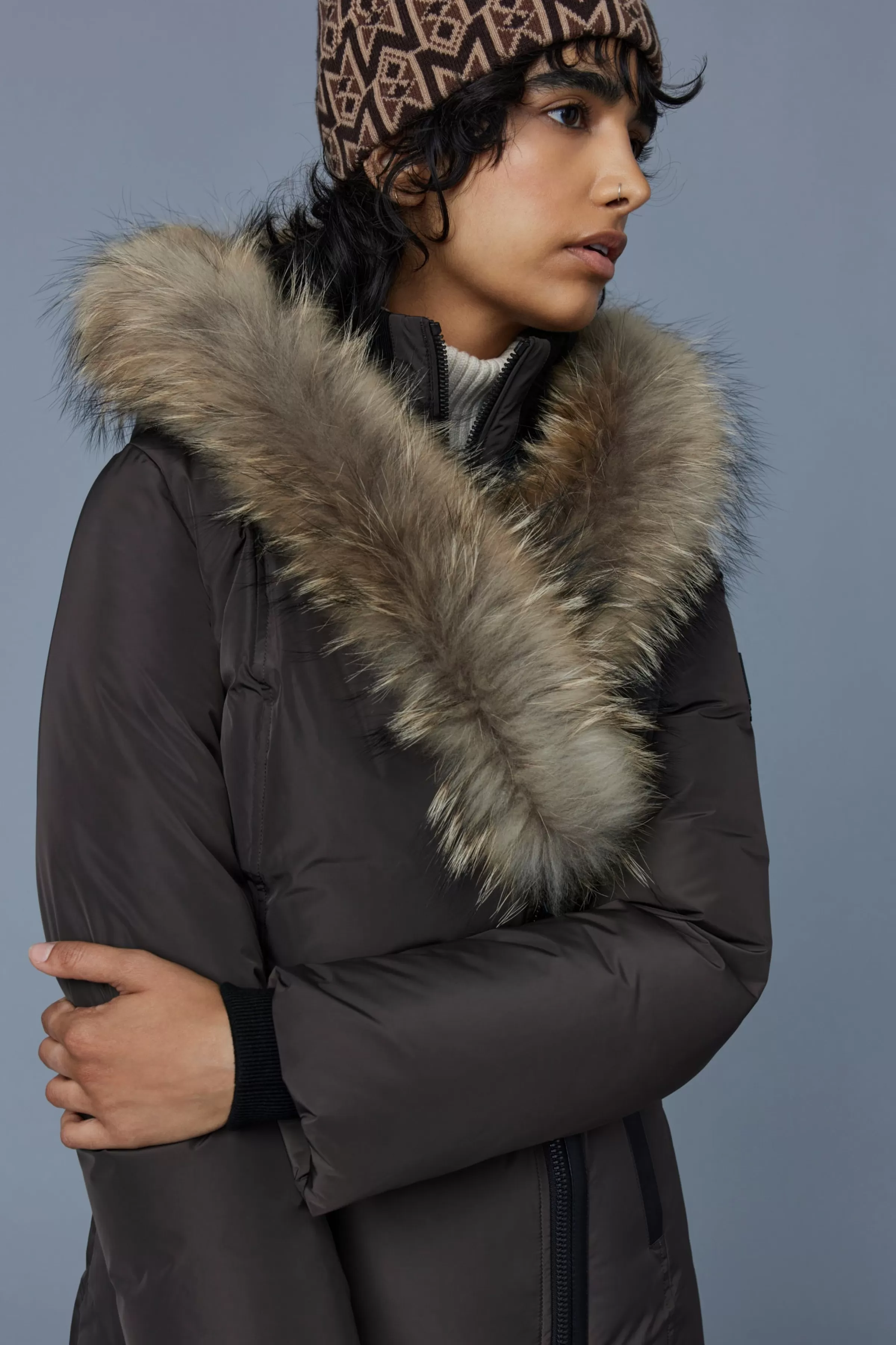 Adali, Down Coat With Natural Fur Signature Collar For Ladies | ® US | Mackage Cheap