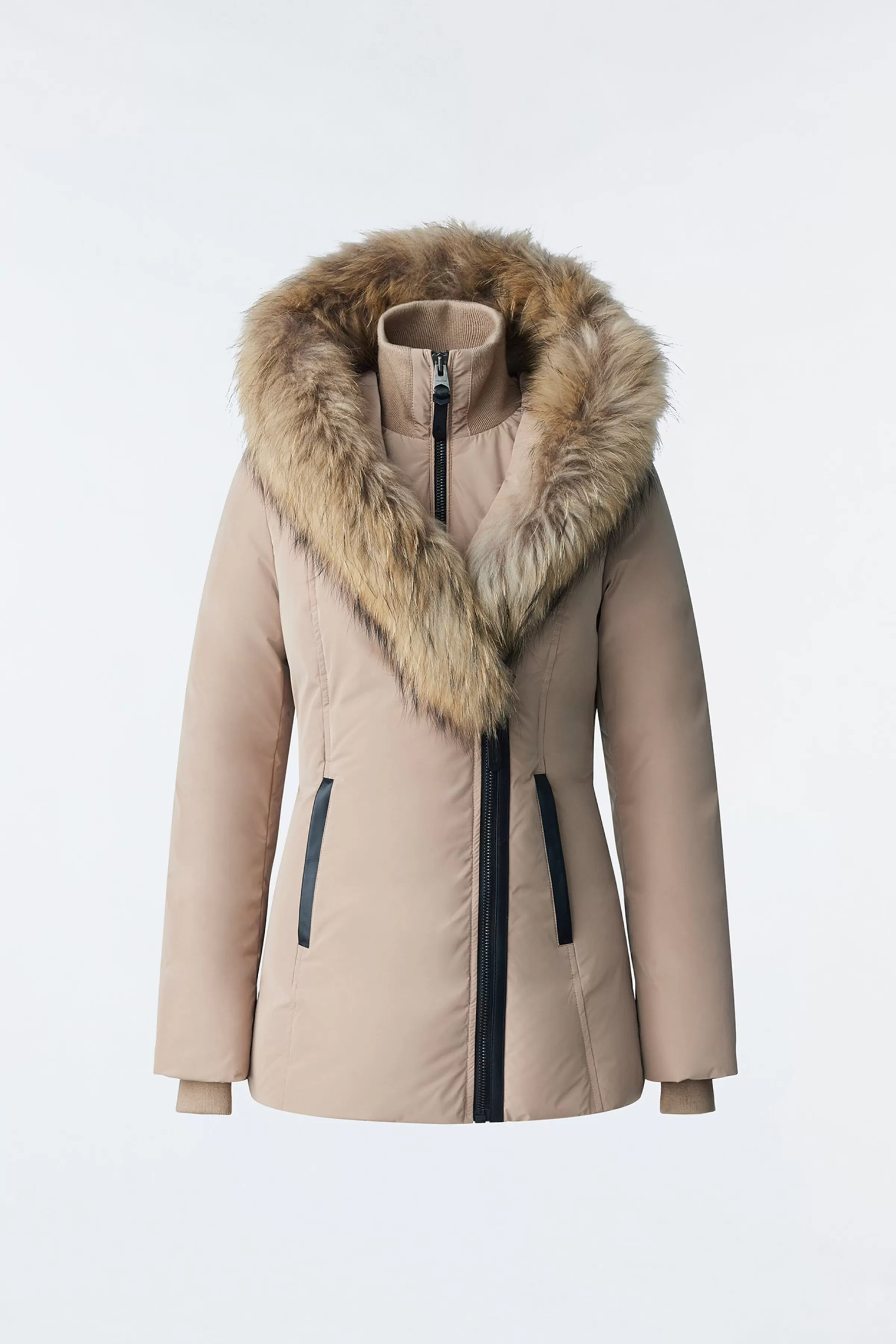 Adali, Down Coat With Natural Fur Signature Collar For Ladies | ® US | Mackage Best