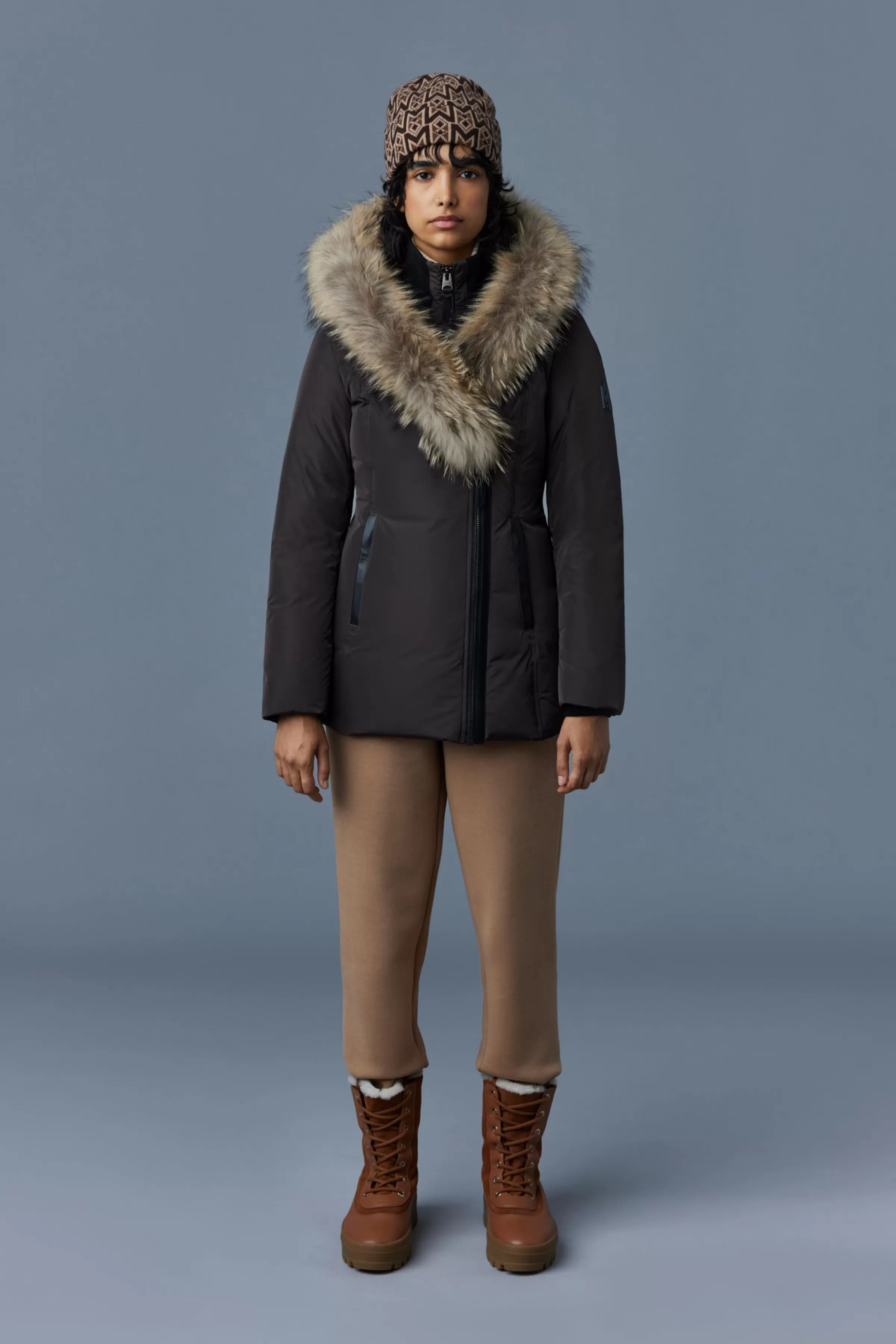 Adali, Down Coat With Natural Fur Signature Collar For Ladies | ® US | Mackage Best