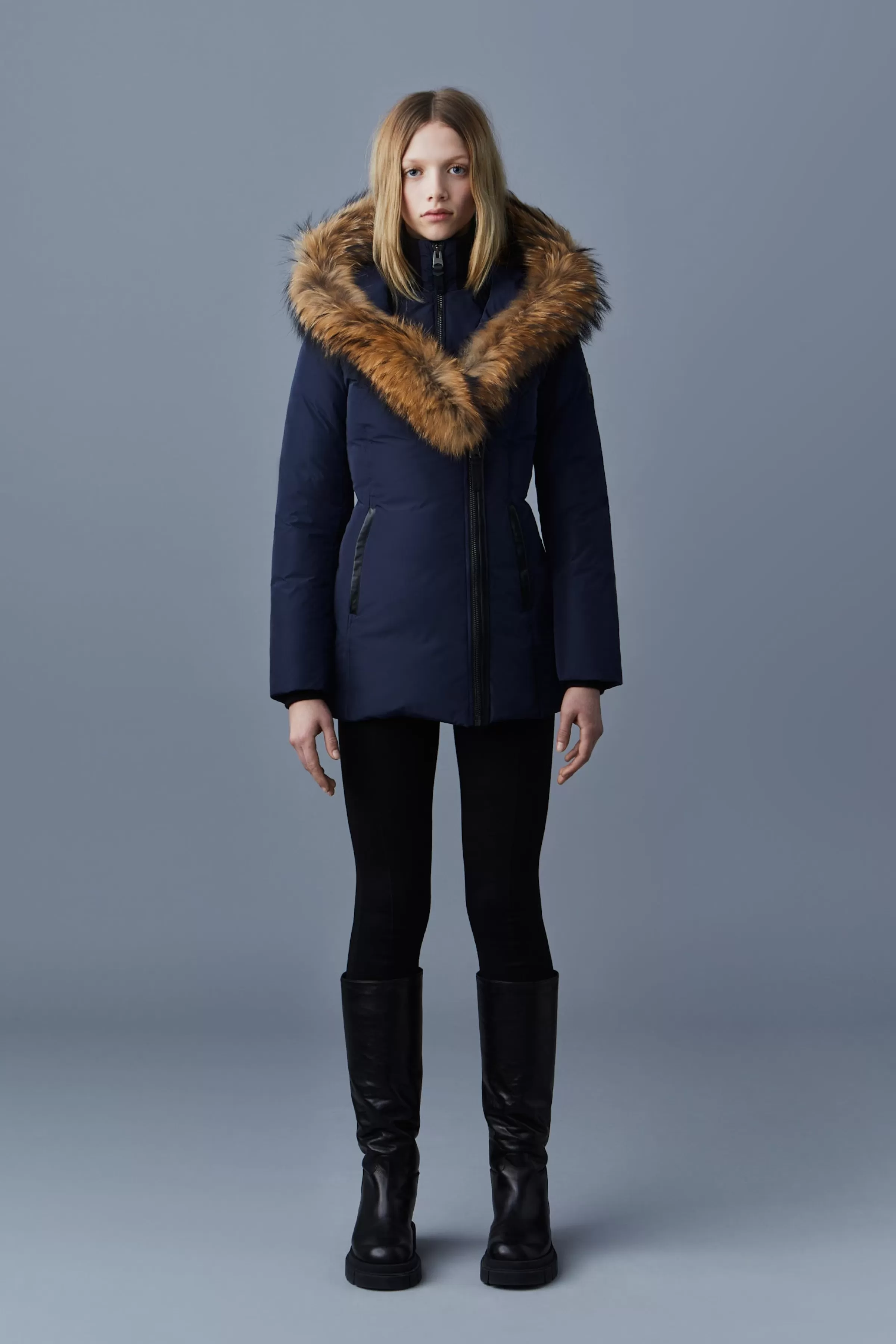 Adali, Down Coat With Natural Fur Signature Collar For Ladies | ® US | Mackage Best