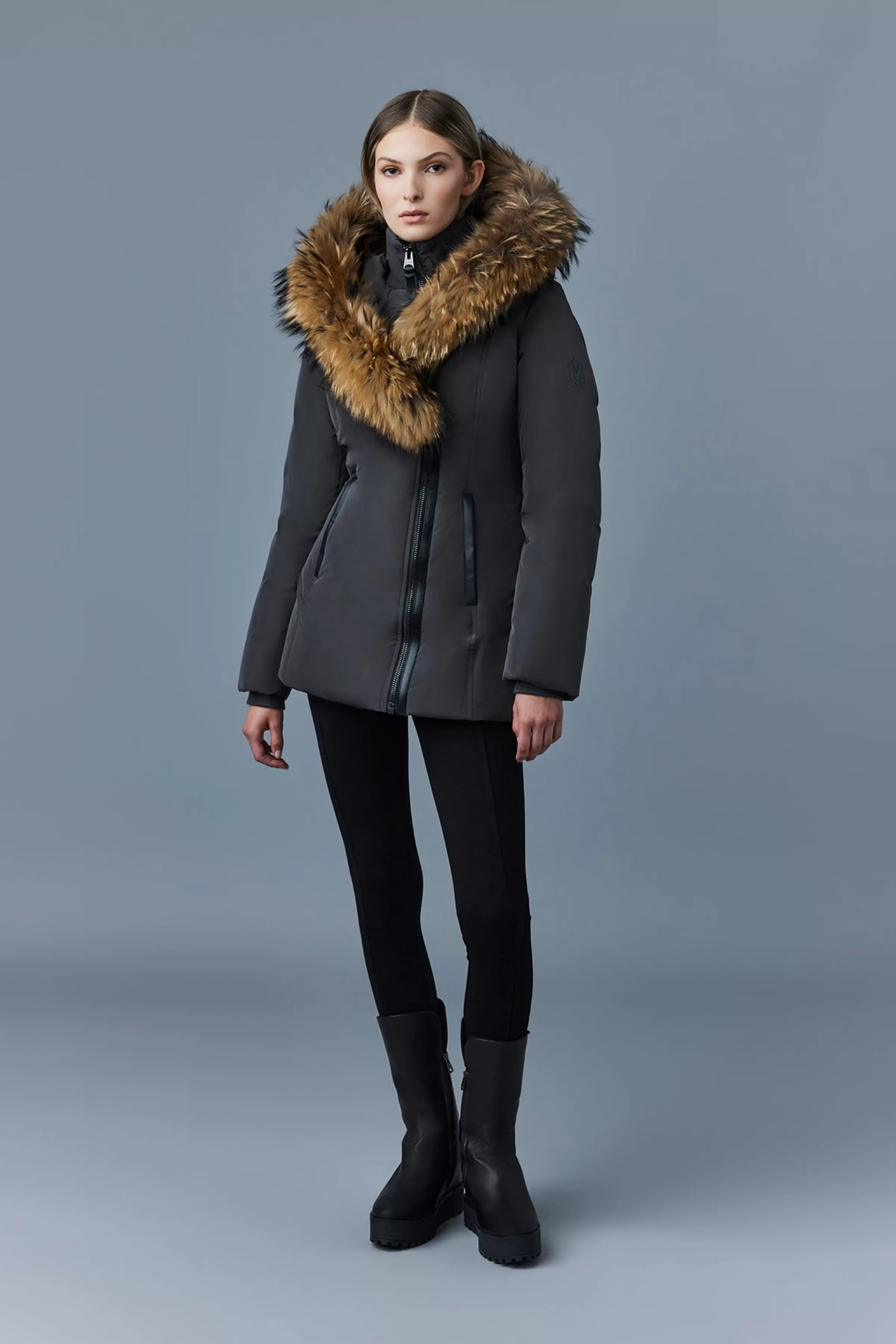 Adali, Down Coat With Natural Fur Signature Collar For Ladies | ® US | Mackage Best