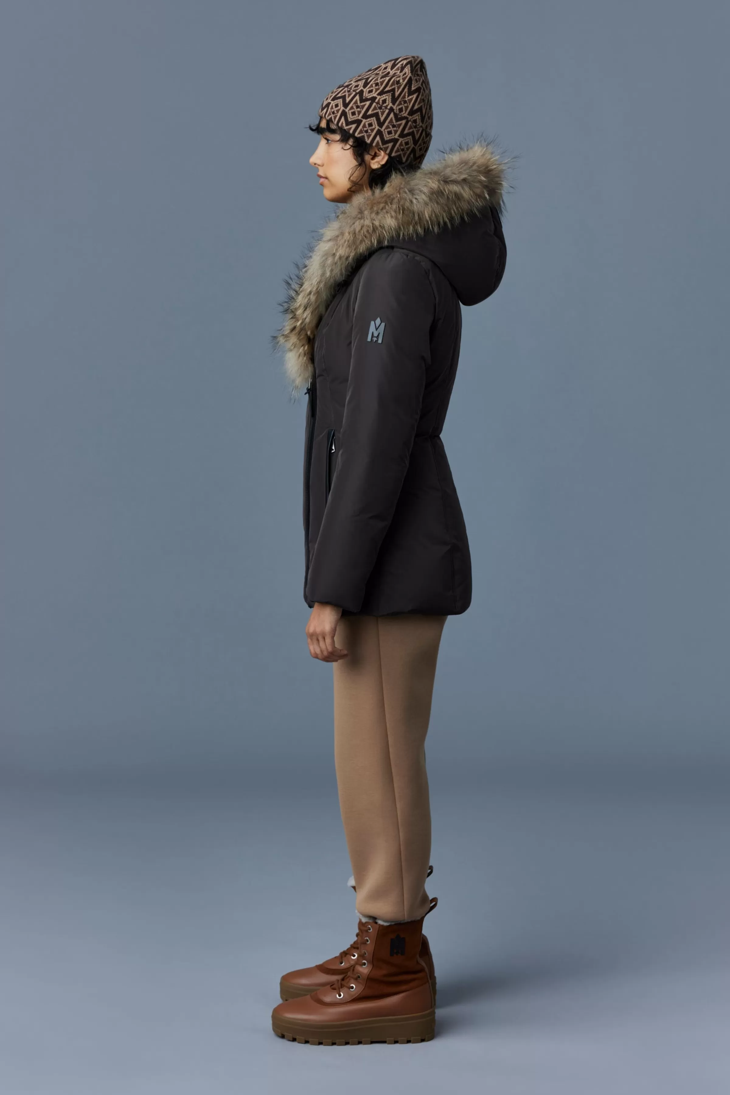 Adali, Down Coat With Natural Fur Signature Collar For Ladies | ® US | Mackage Best