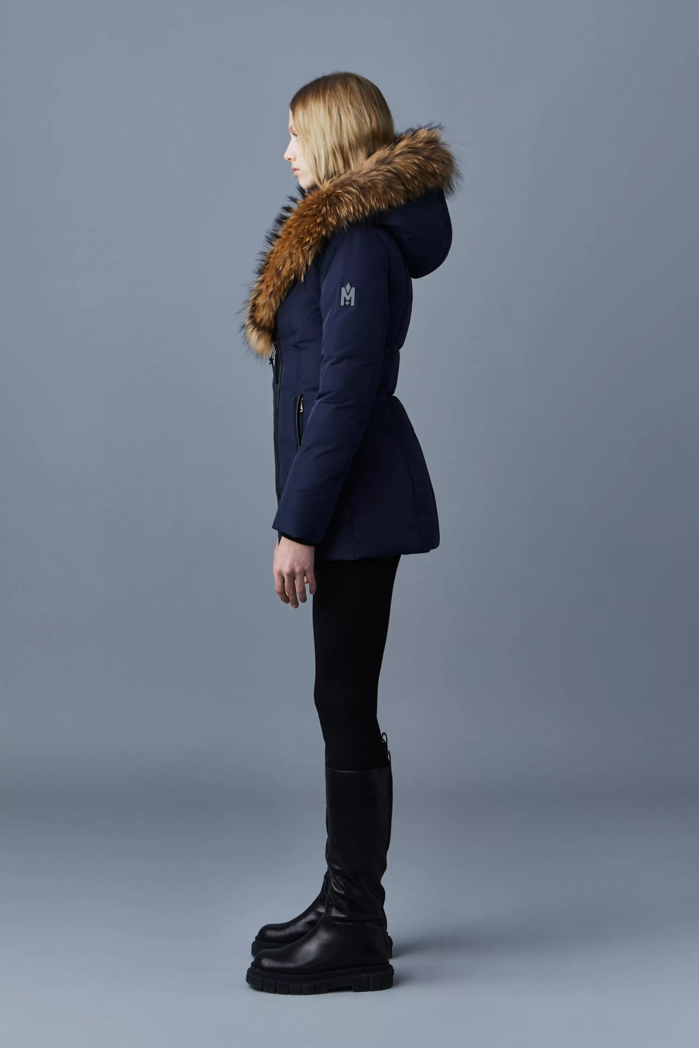 Adali, Down Coat With Natural Fur Signature Collar For Ladies | ® US | Mackage Best