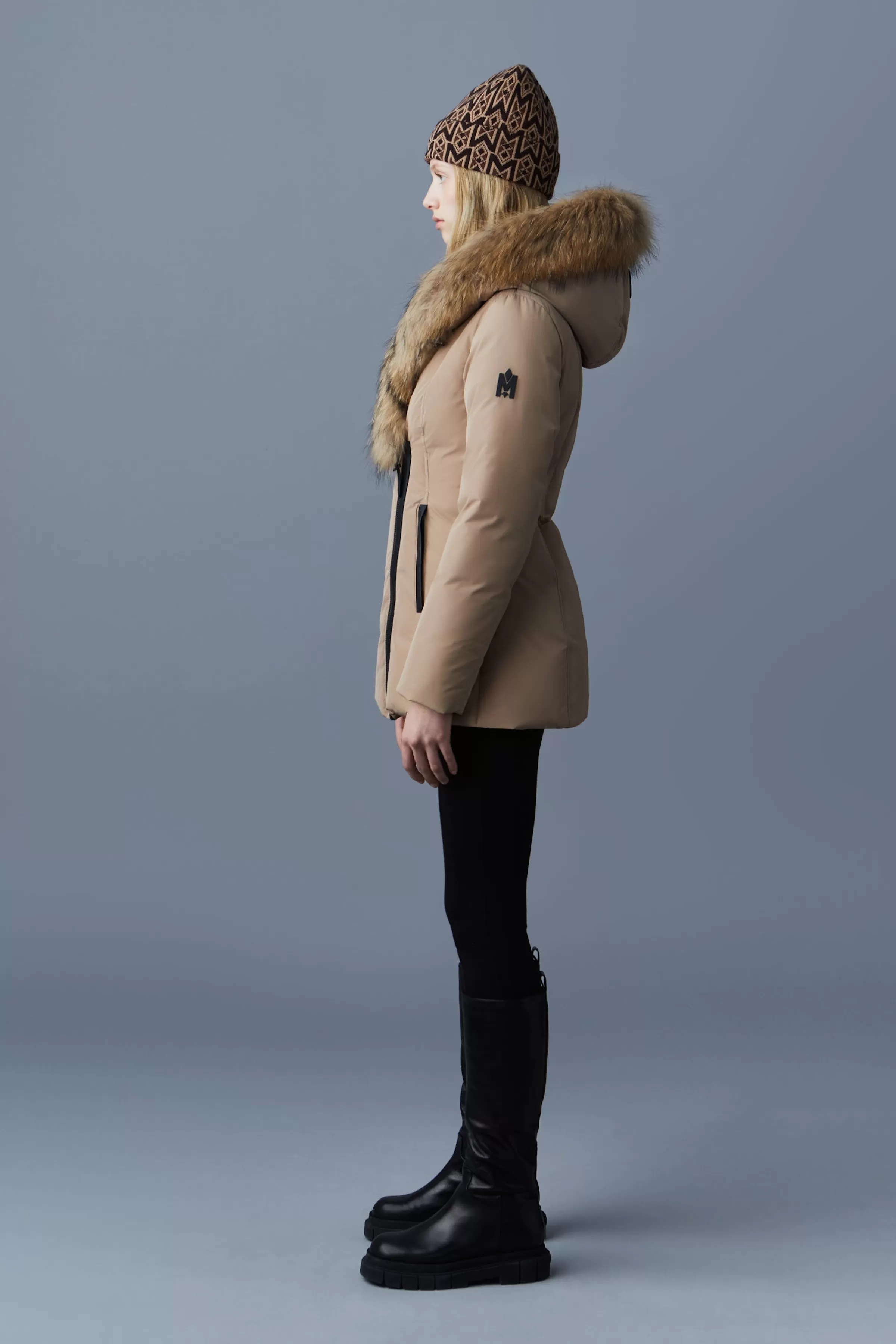 Adali, Down Coat With Natural Fur Signature Collar For Ladies | ® US | Mackage Best