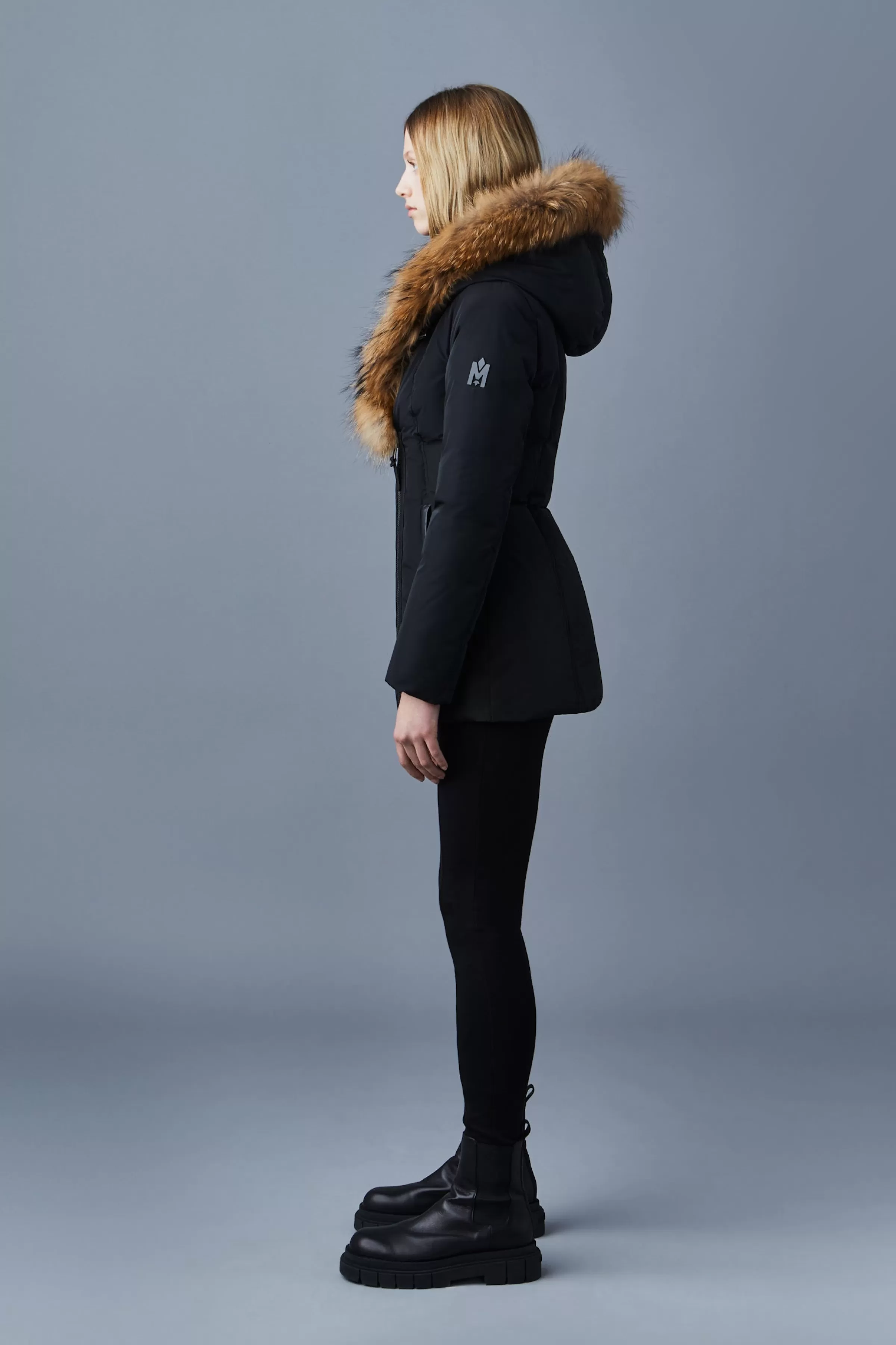 Adali, Down Coat With Natural Fur Signature Collar For Ladies | ® US | Mackage Best