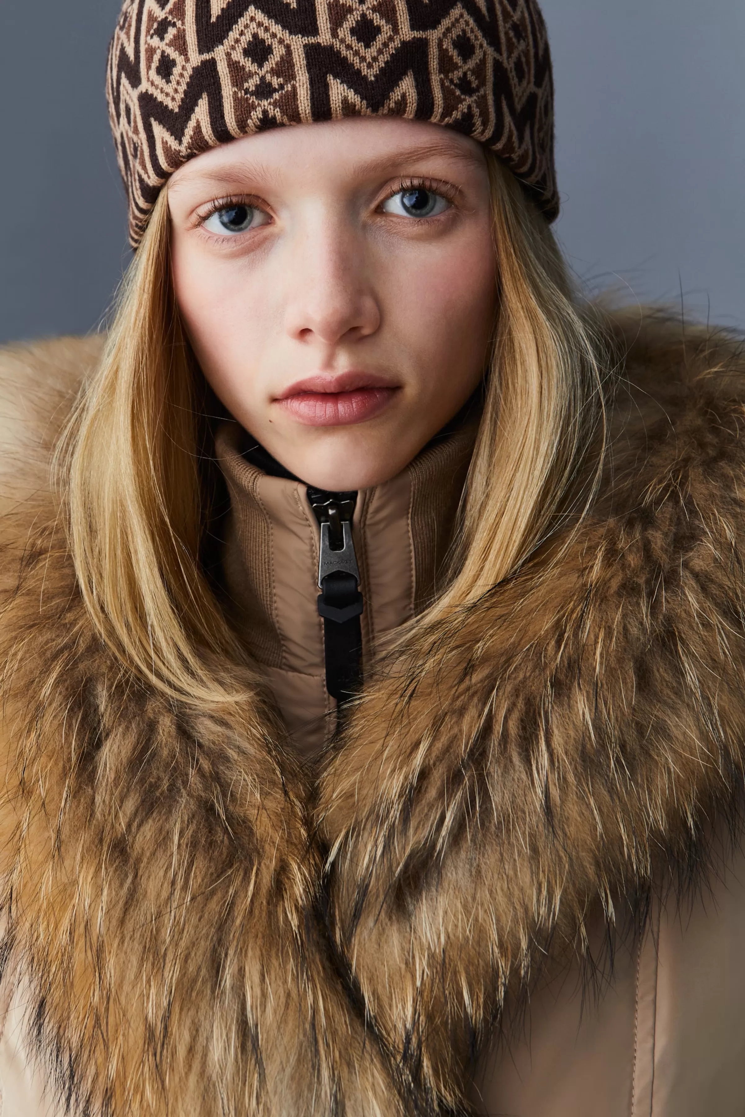 Adali, Down Coat With Natural Fur Signature Collar For Ladies | ® US | Mackage Best