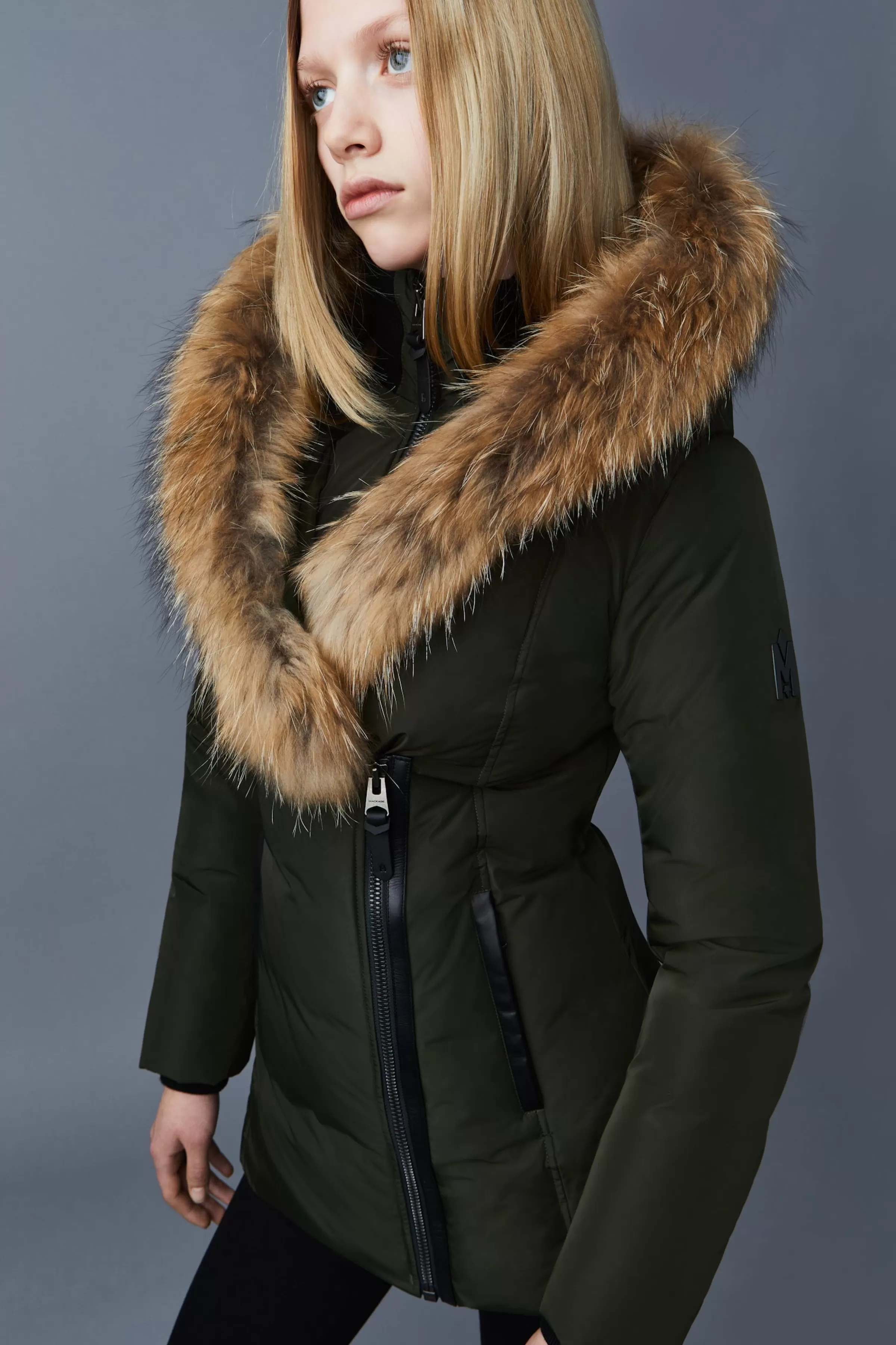 Adali, Down Coat With Natural Fur Signature Collar For Ladies | ® US | Mackage Best