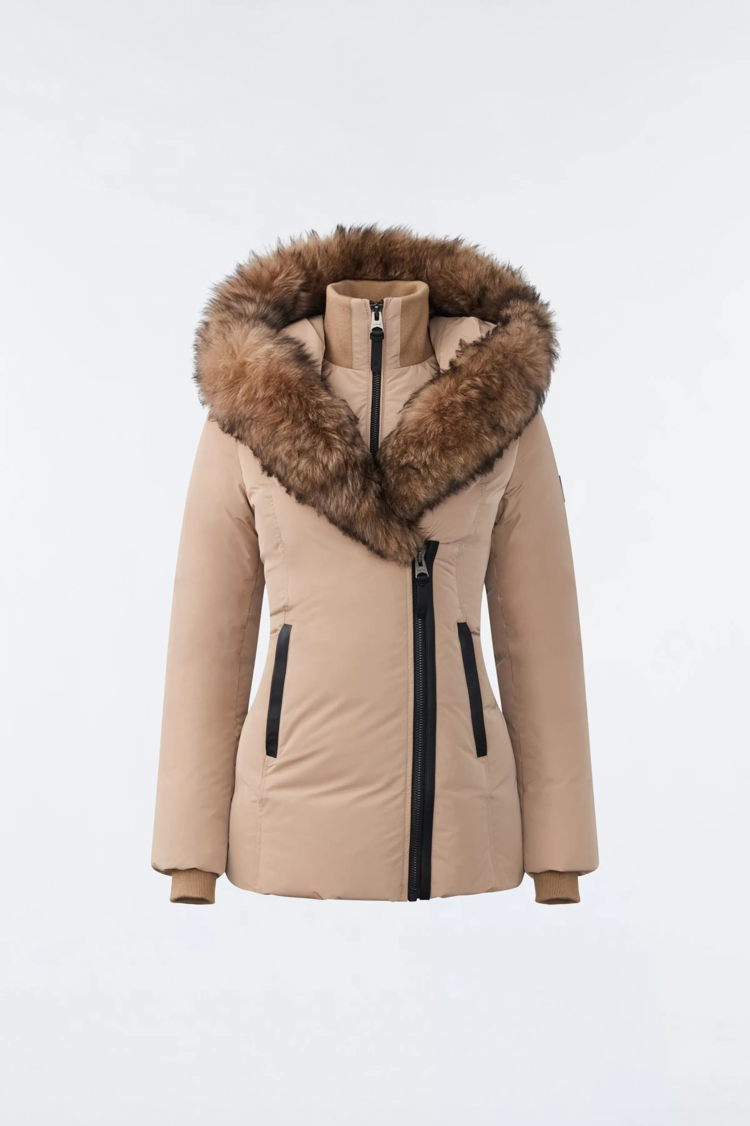 Adali, Down Coat With Sheepskin Signature Collar For Ladies | ® US | Mackage Discount