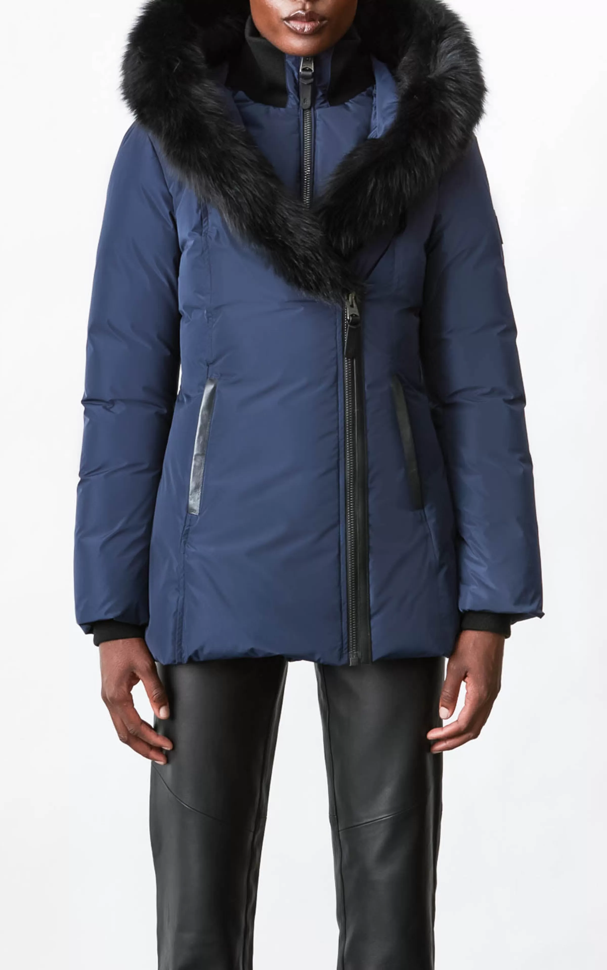 Adali, Down Coat With Sheepskin Signature Collar For Ladies | ® US | Mackage Discount