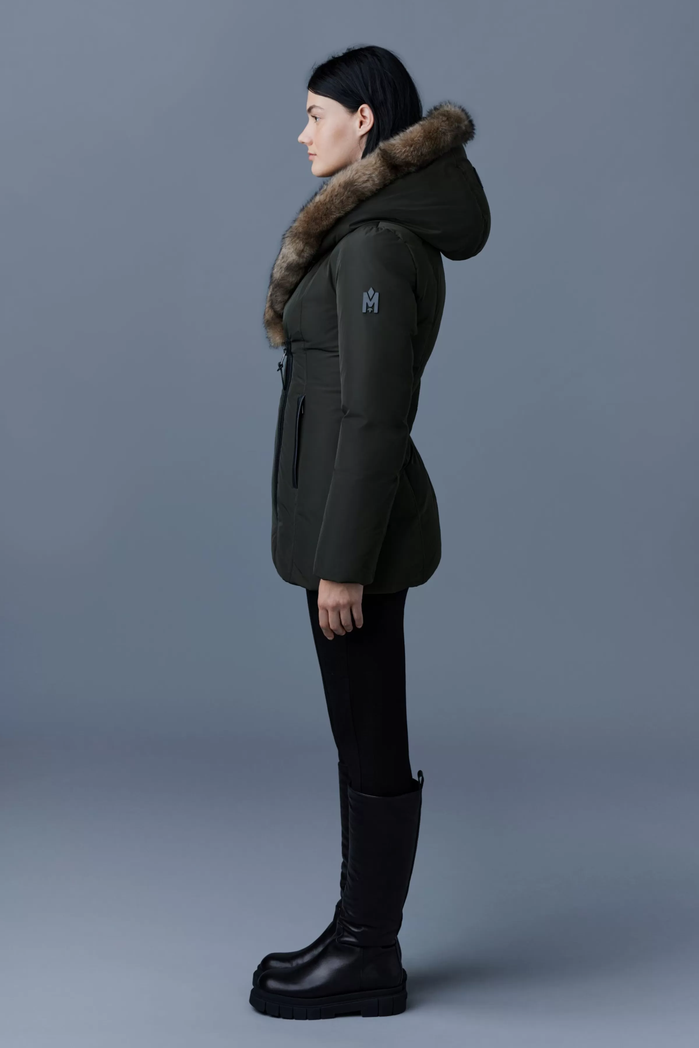 Adali, Down Coat With Sheepskin Signature Collar For Ladies | ® US | Mackage Discount