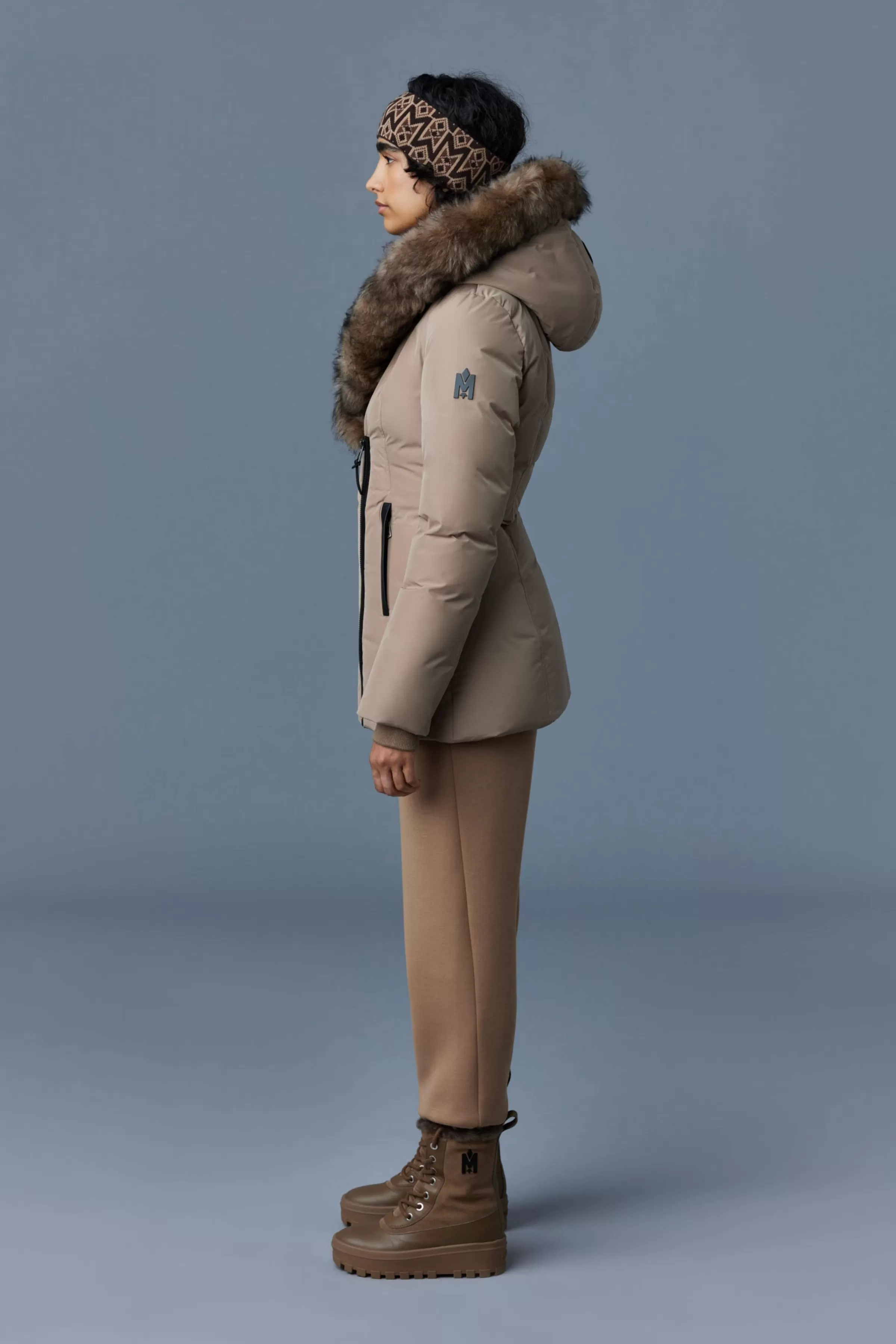 Adali, Down Coat With Sheepskin Signature Collar For Ladies | ® US | Mackage Discount