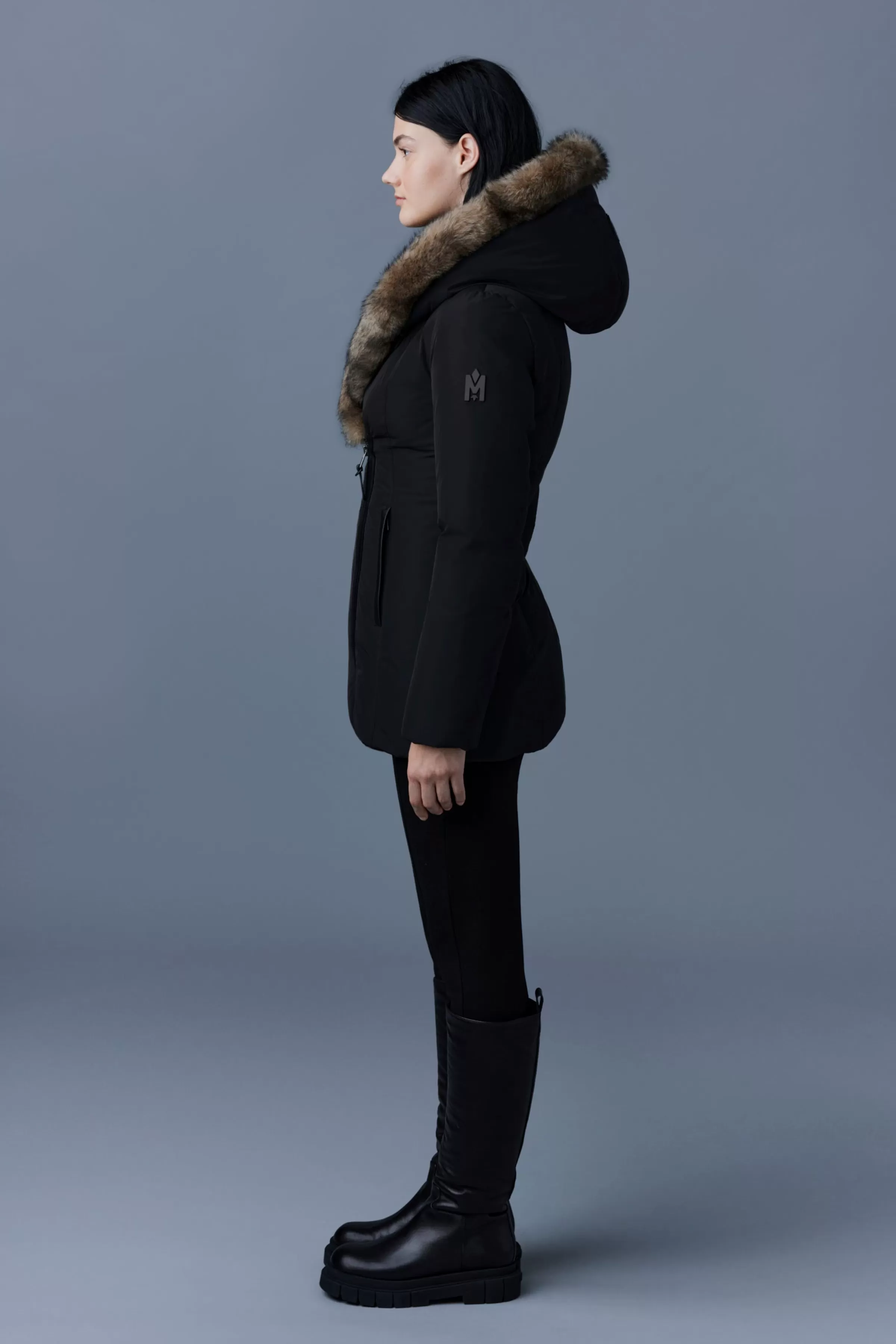 Adali, Down Coat With Sheepskin Signature Collar For Ladies | ® US | Mackage Discount