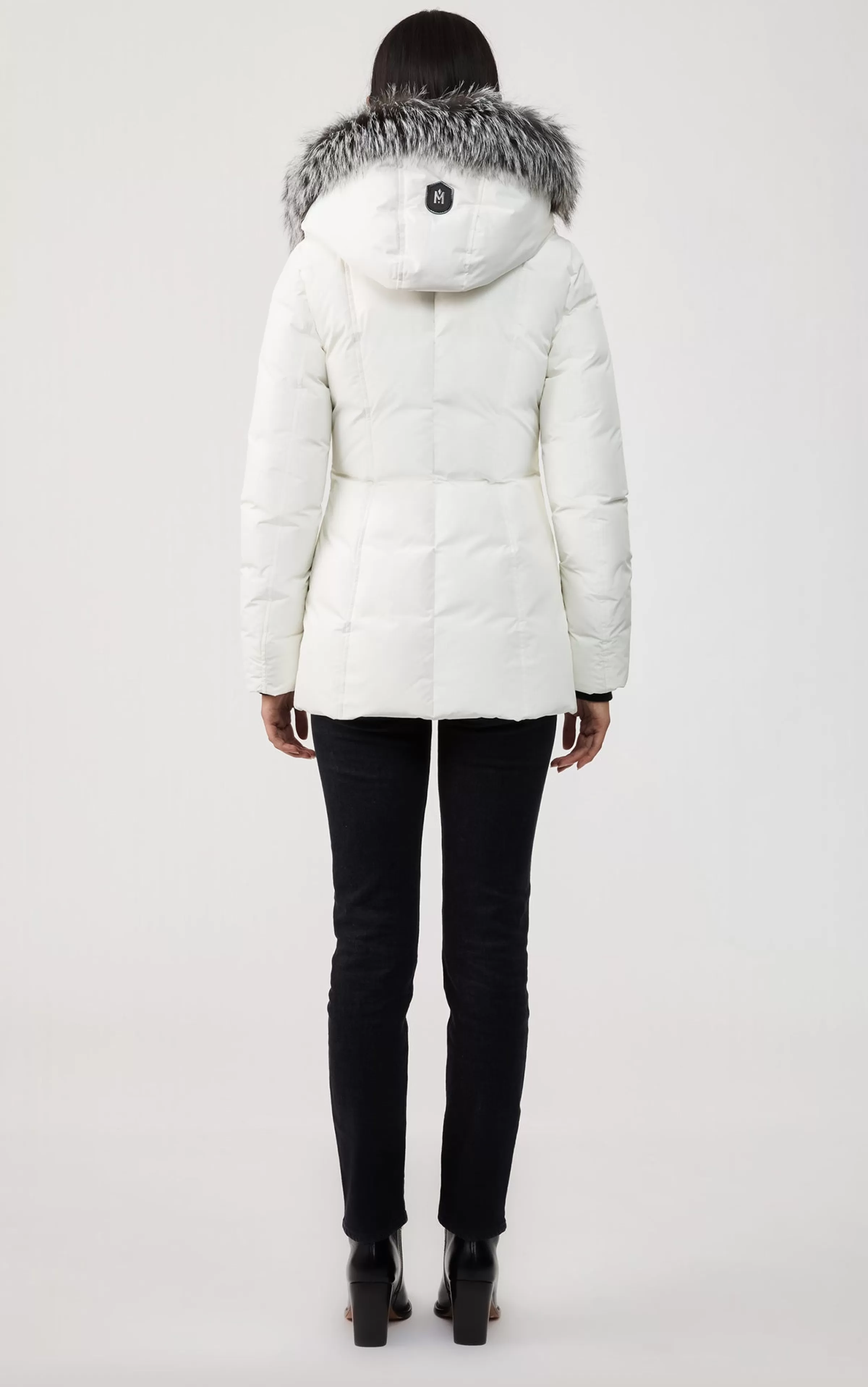 Adali, Down Coat With Silver Fox Fur Signature Collar For Ladies | ® US | Mackage Store