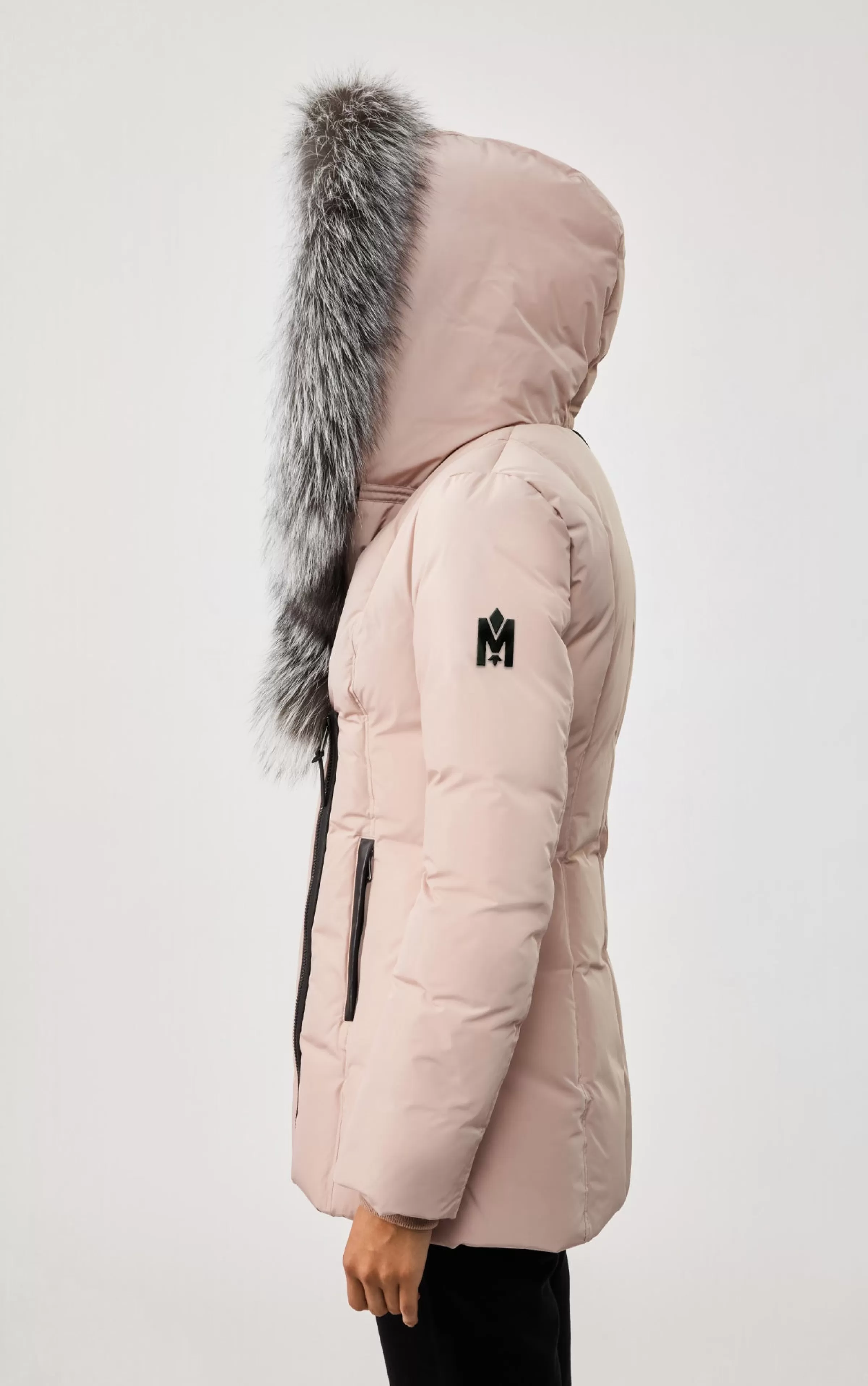 Adali, Down Coat With Silver Fox Fur Signature Collar For Ladies | ® US | Mackage Store