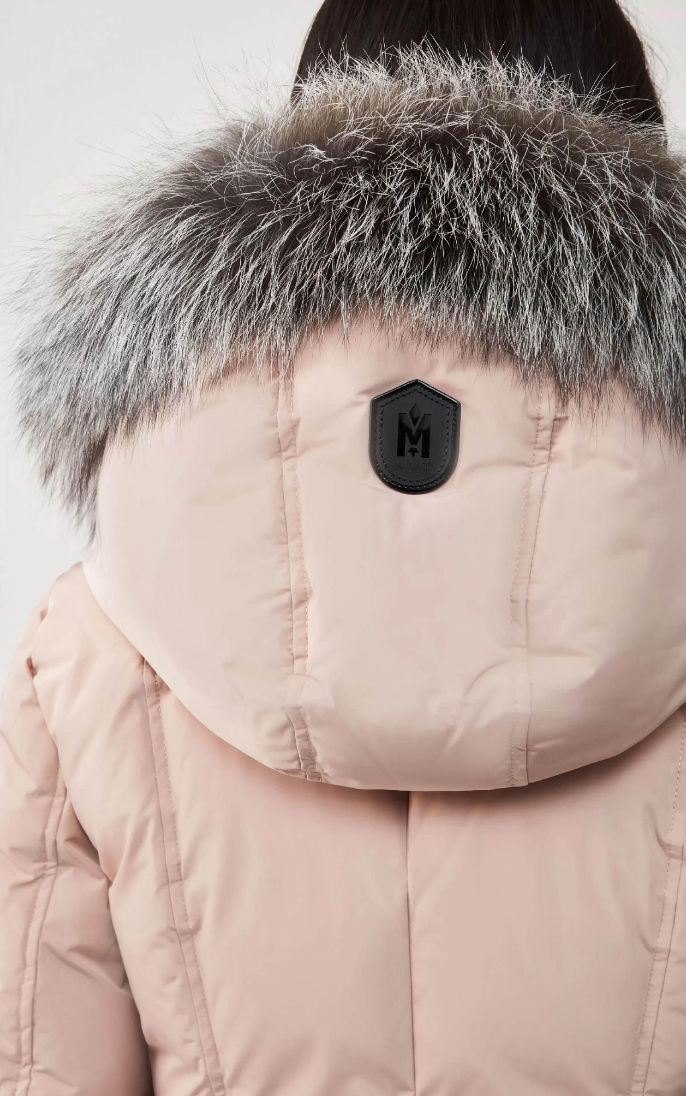 Adali, Down Coat With Silver Fox Fur Signature Collar For Ladies | ® US | Mackage Store