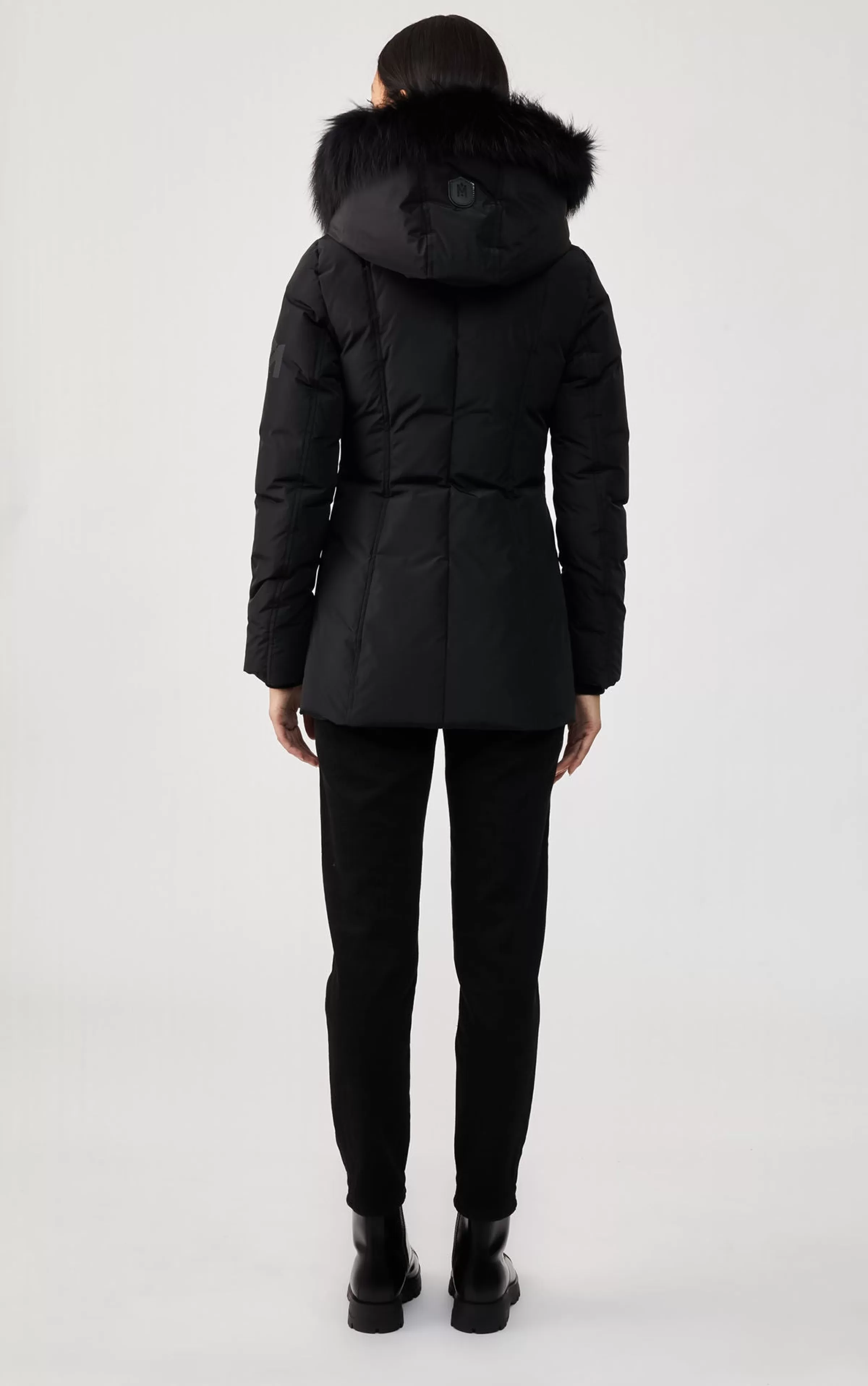 Adali, Down Coat With Silver Fox Fur Signature Collar For Ladies | ® US | Mackage Store