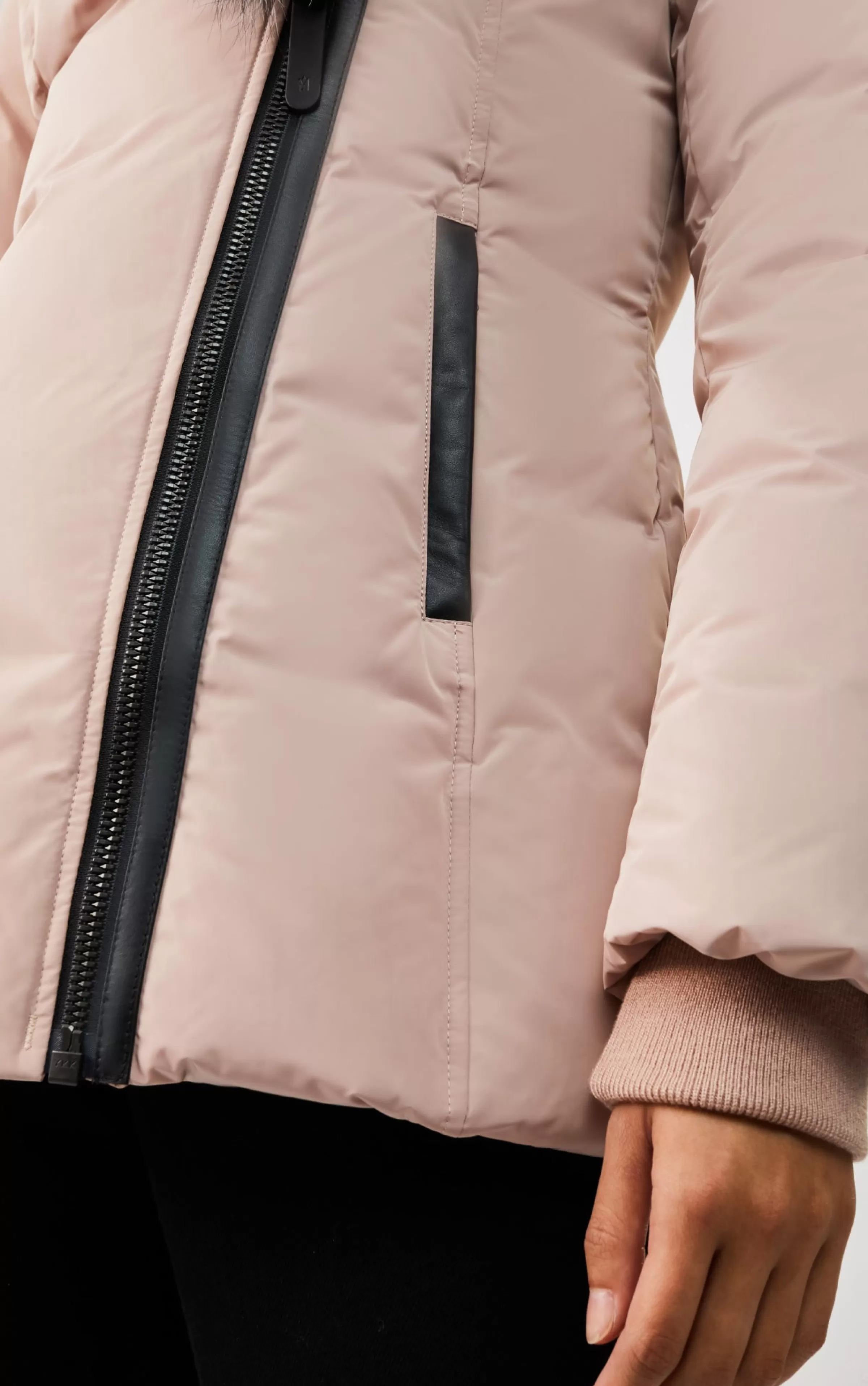 Adali, Down Coat With Silver Fox Fur Signature Collar For Ladies | ® US | Mackage Store