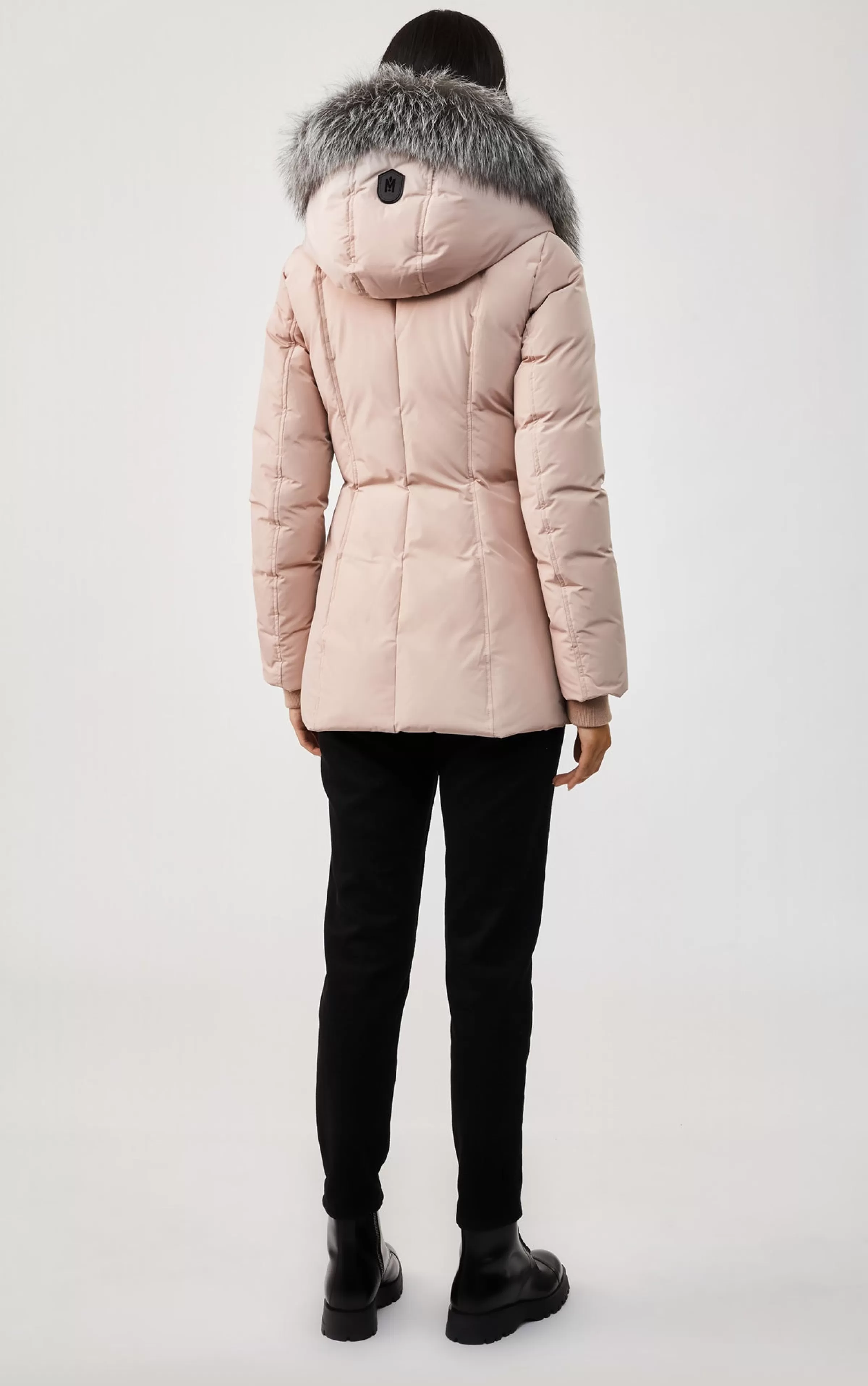 Adali, Down Coat With Silver Fox Fur Signature Collar For Ladies | ® US | Mackage Store