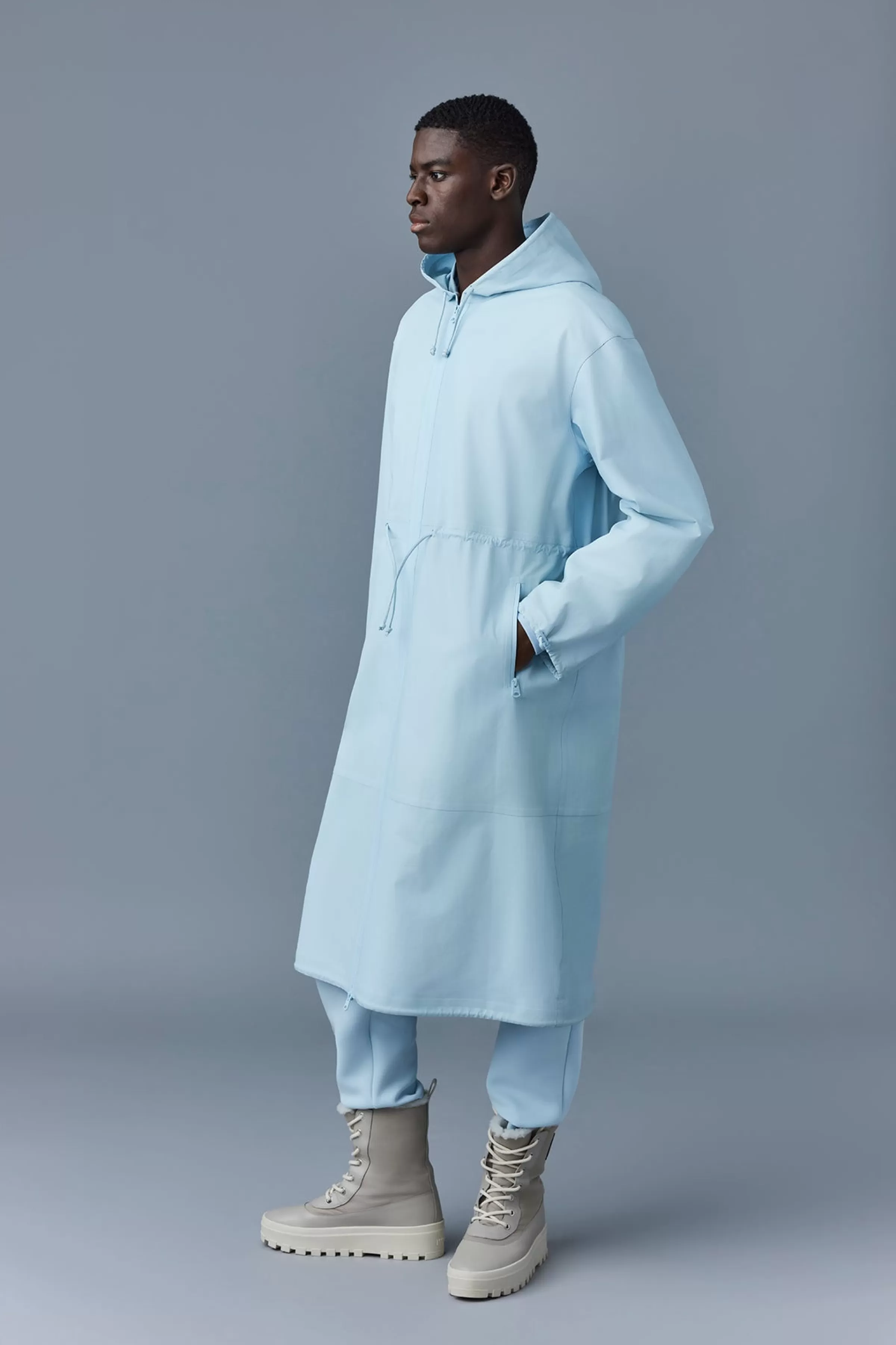 Alban, Monochromatic Leather Coat With Hood For Men | ® US | Mackage Shop