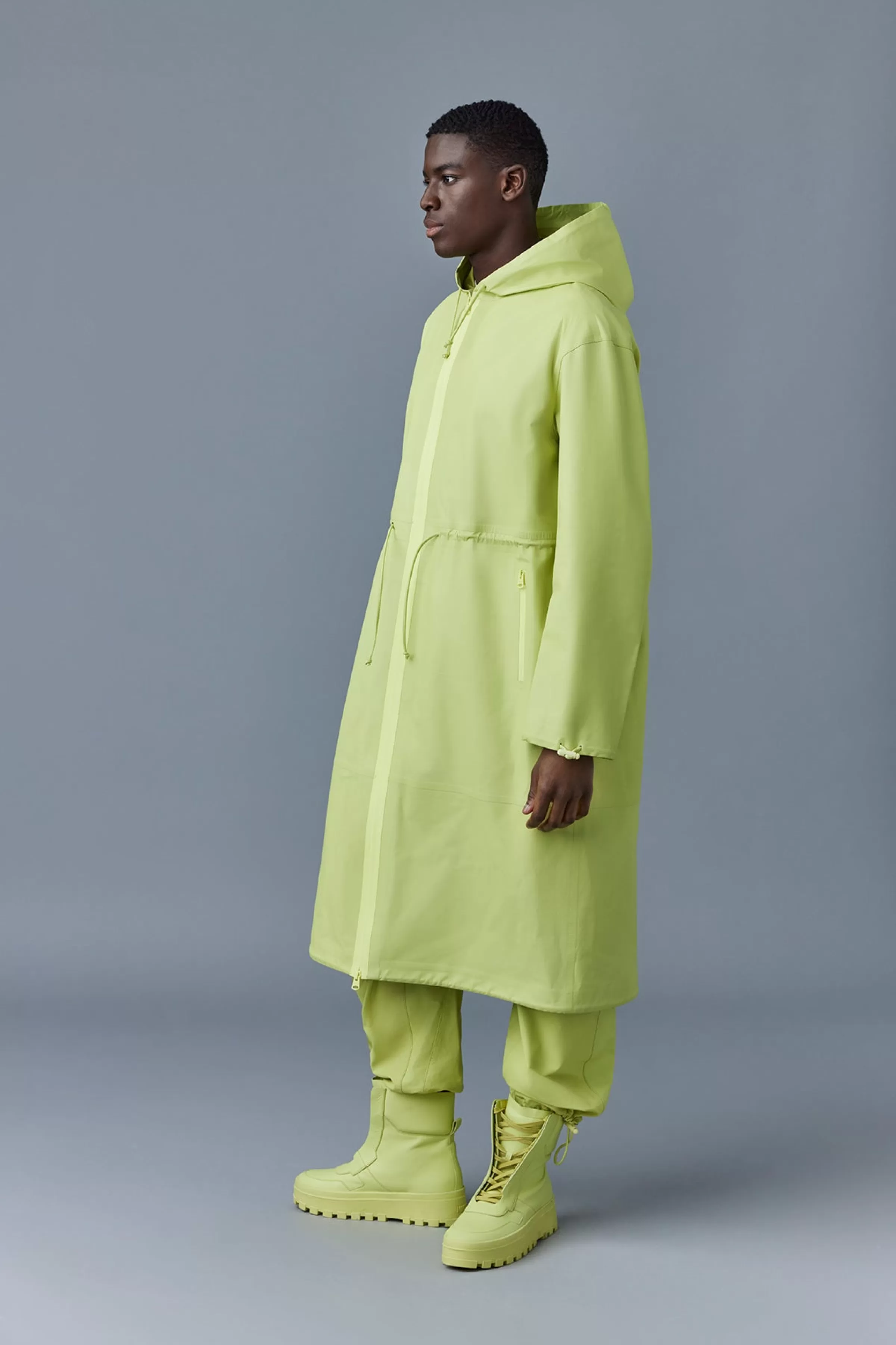 Alban, Monochromatic Leather Coat With Hood For Men | ® US | Mackage Shop