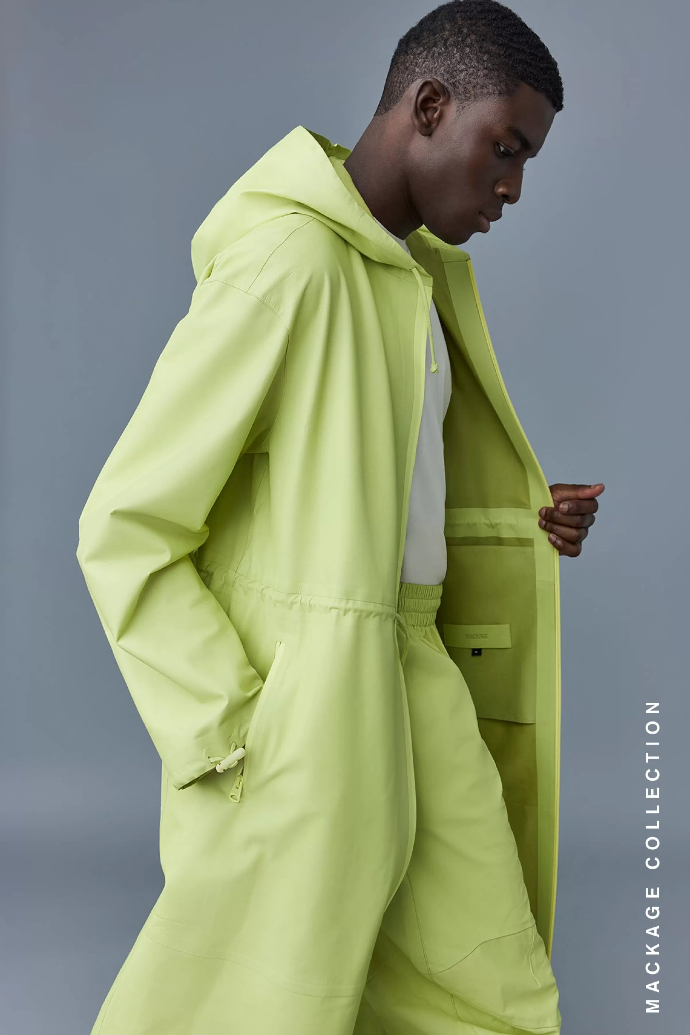 Alban, Monochromatic Leather Coat With Hood For Men | ® US | Mackage Best
