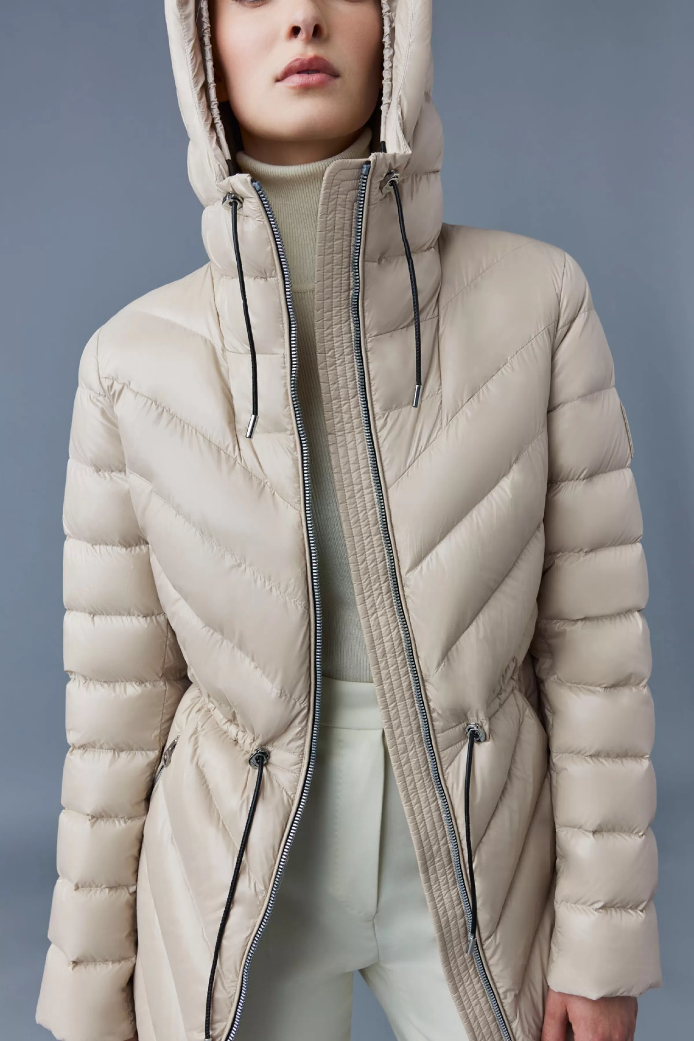 Arita, Light Hooded Down Chevron Jacket For Ladies | ® US | Mackage Online
