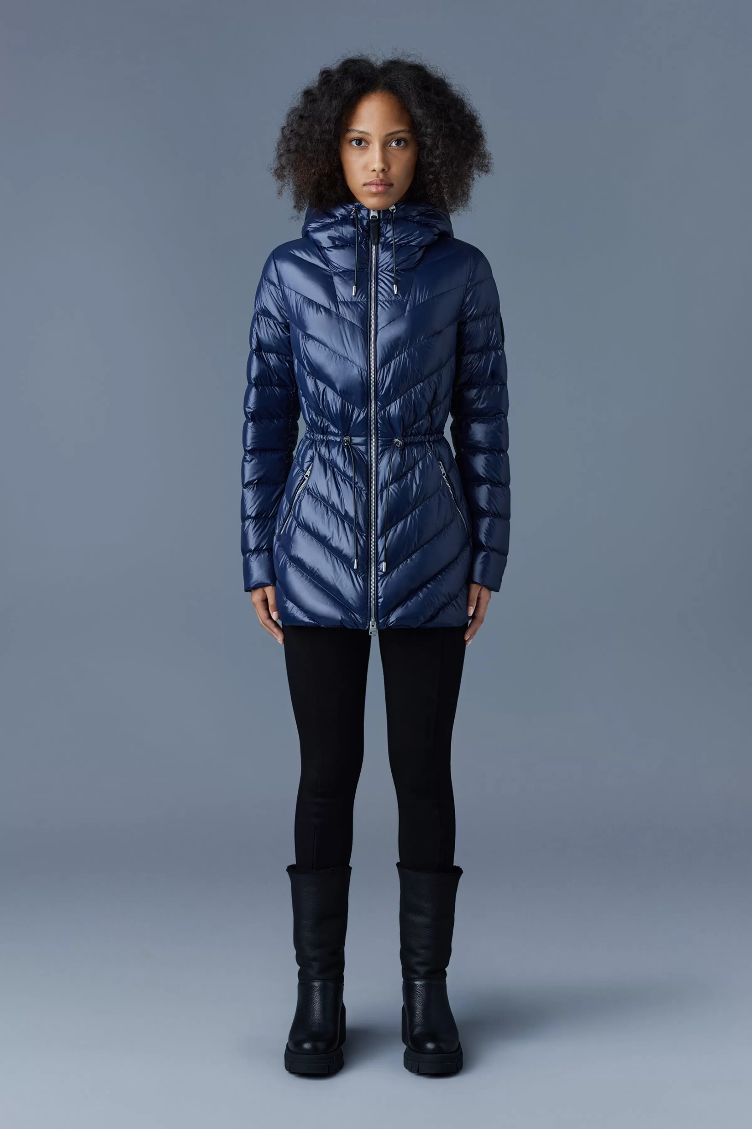 Arita, Light Hooded Down Chevron Jacket For Ladies | ® US | Mackage Online