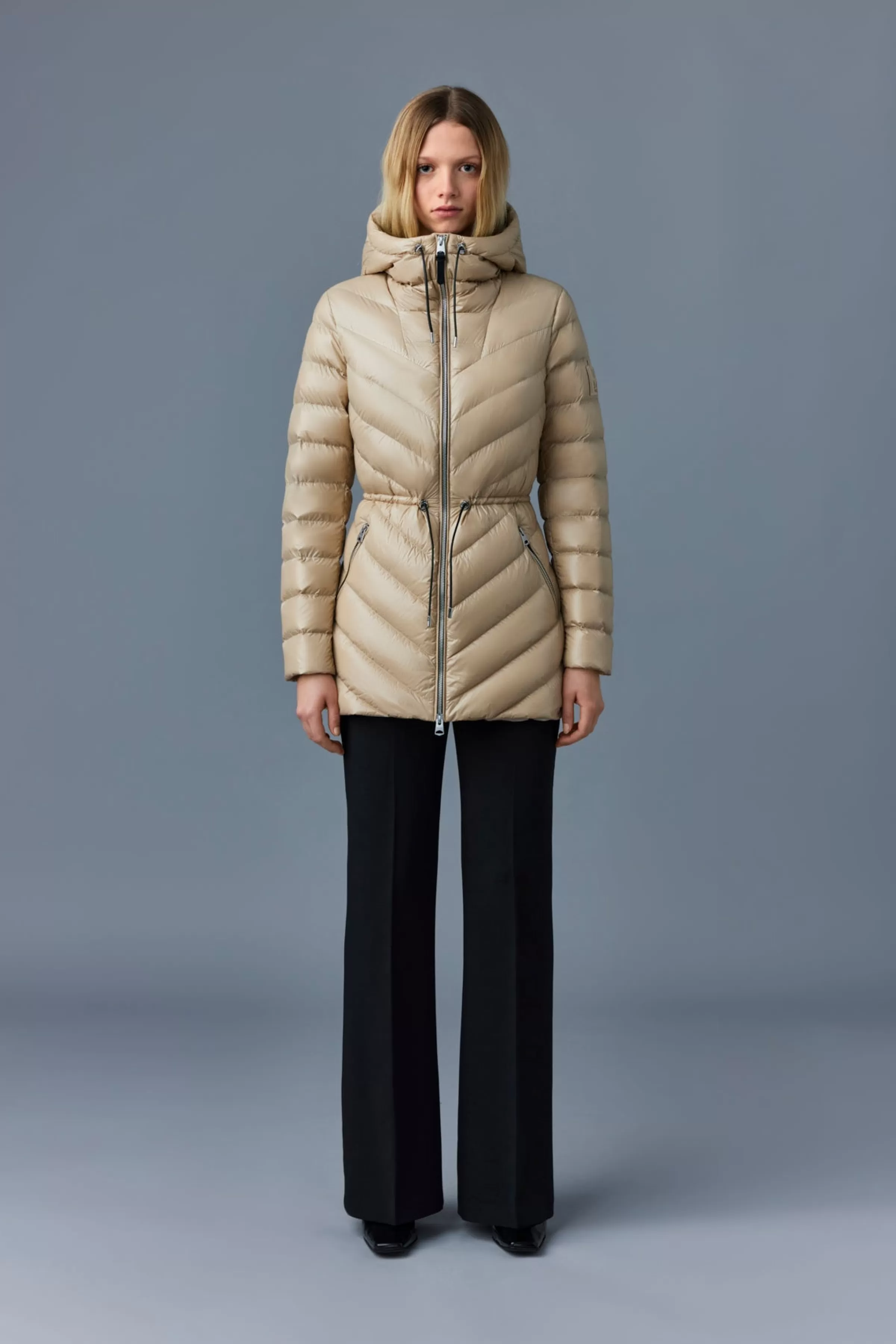 Arita, Light Hooded Down Chevron Jacket For Ladies | ® US | Mackage Online