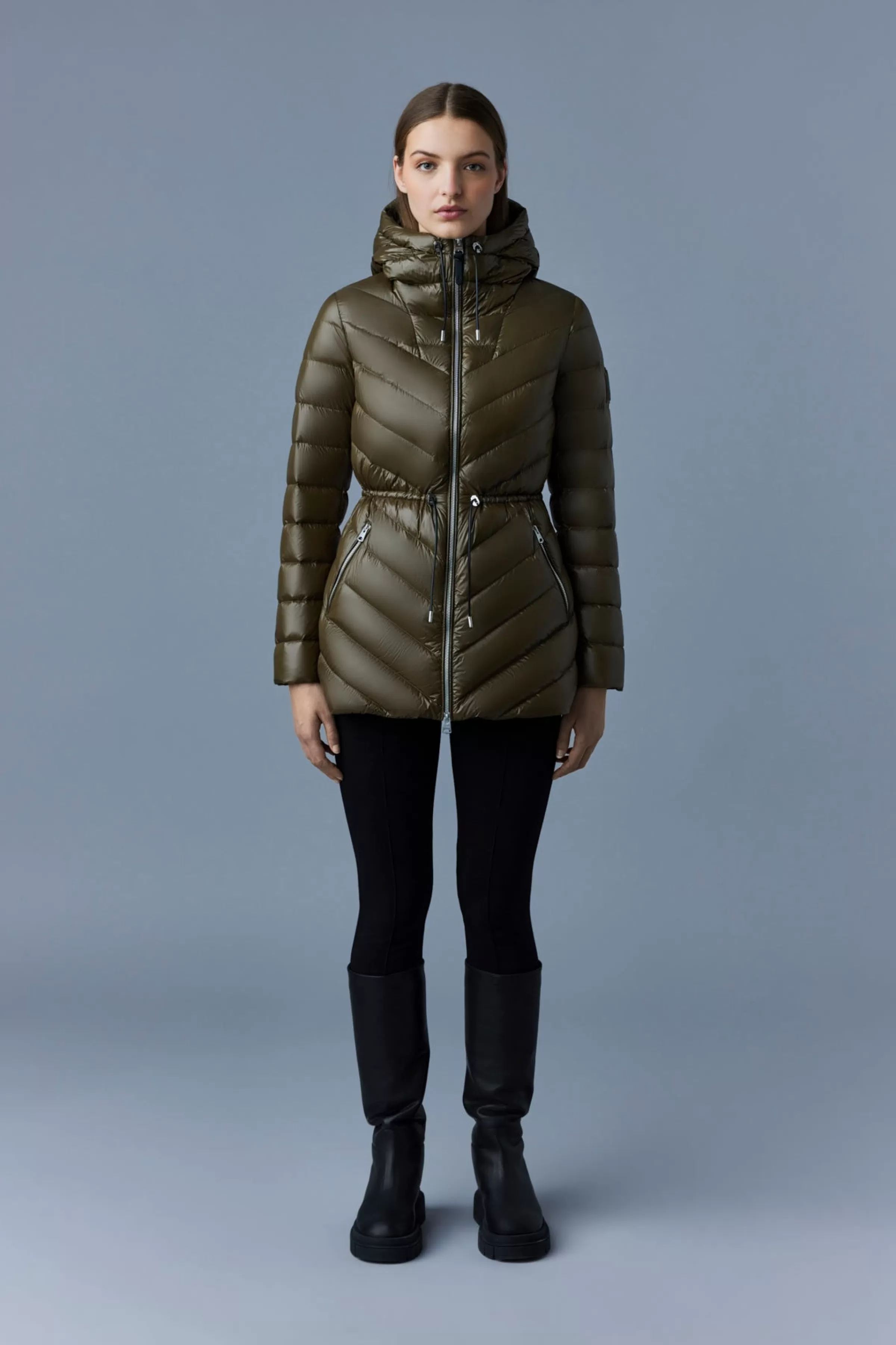Arita, Light Hooded Down Chevron Jacket For Ladies | ® US | Mackage Online