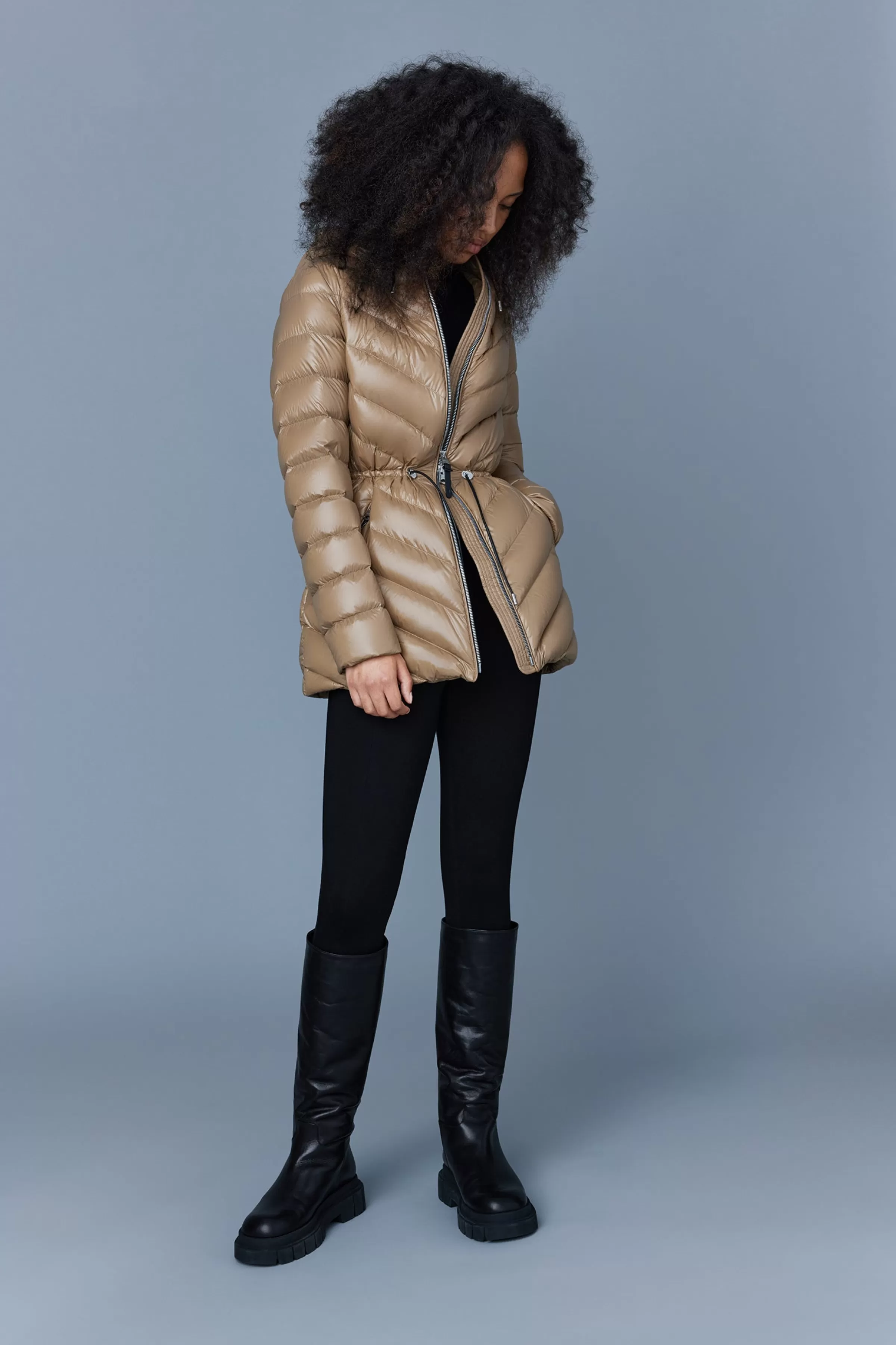 Arita, Light Hooded Down Chevron Jacket For Ladies | ® US | Mackage Online