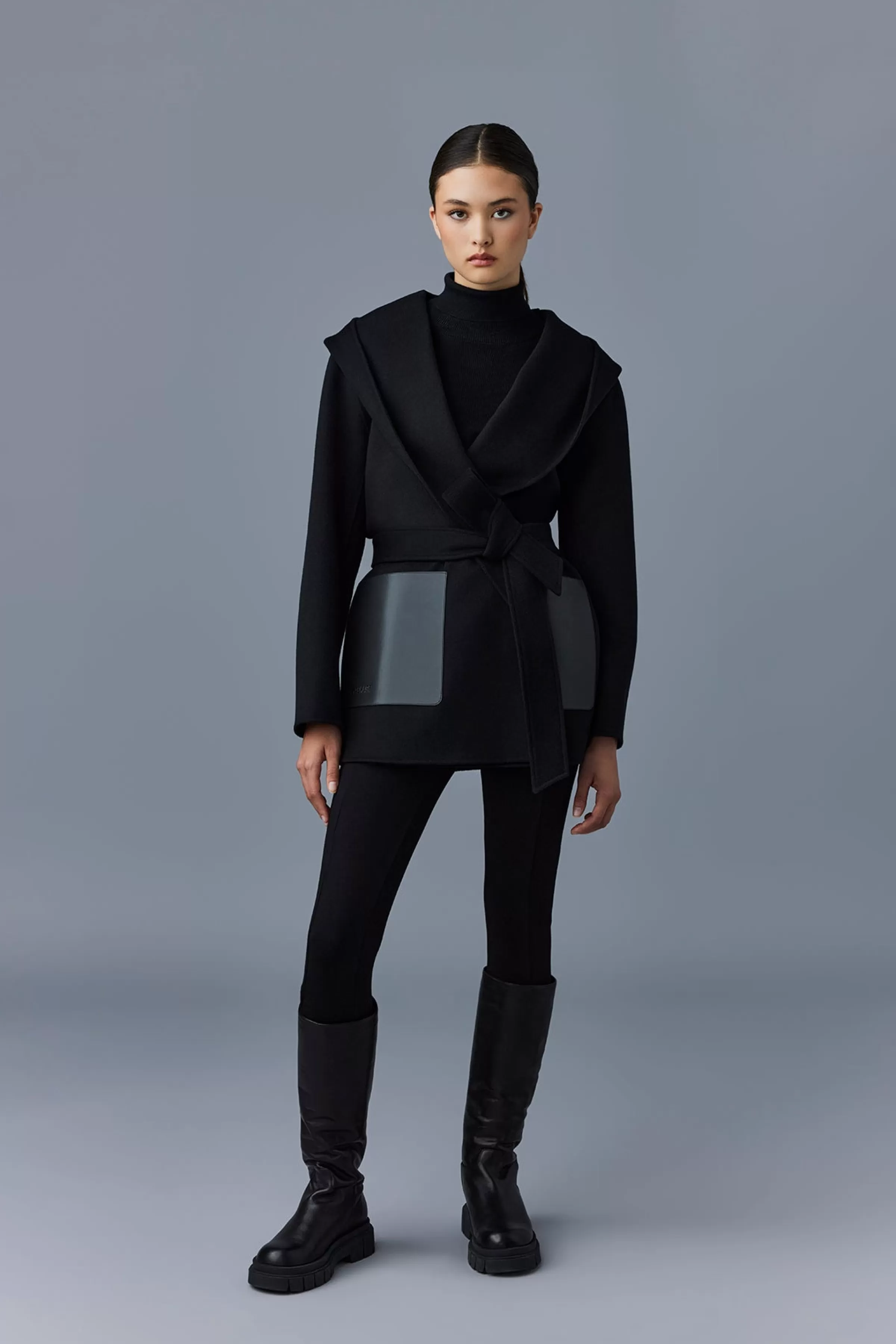 Azra, Double-face Wool Wrap Coat For Ladies | ® US | Mackage Cheap