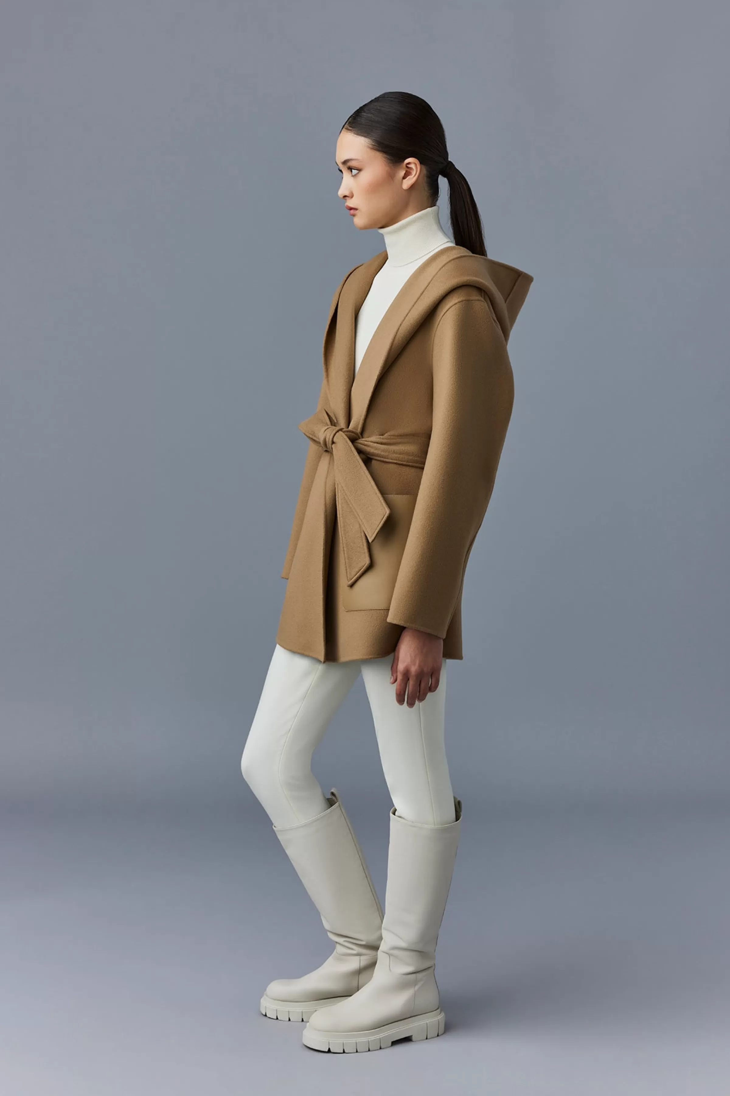 Azra, Double-face Wool Wrap Coat For Ladies | ® US | Mackage Cheap