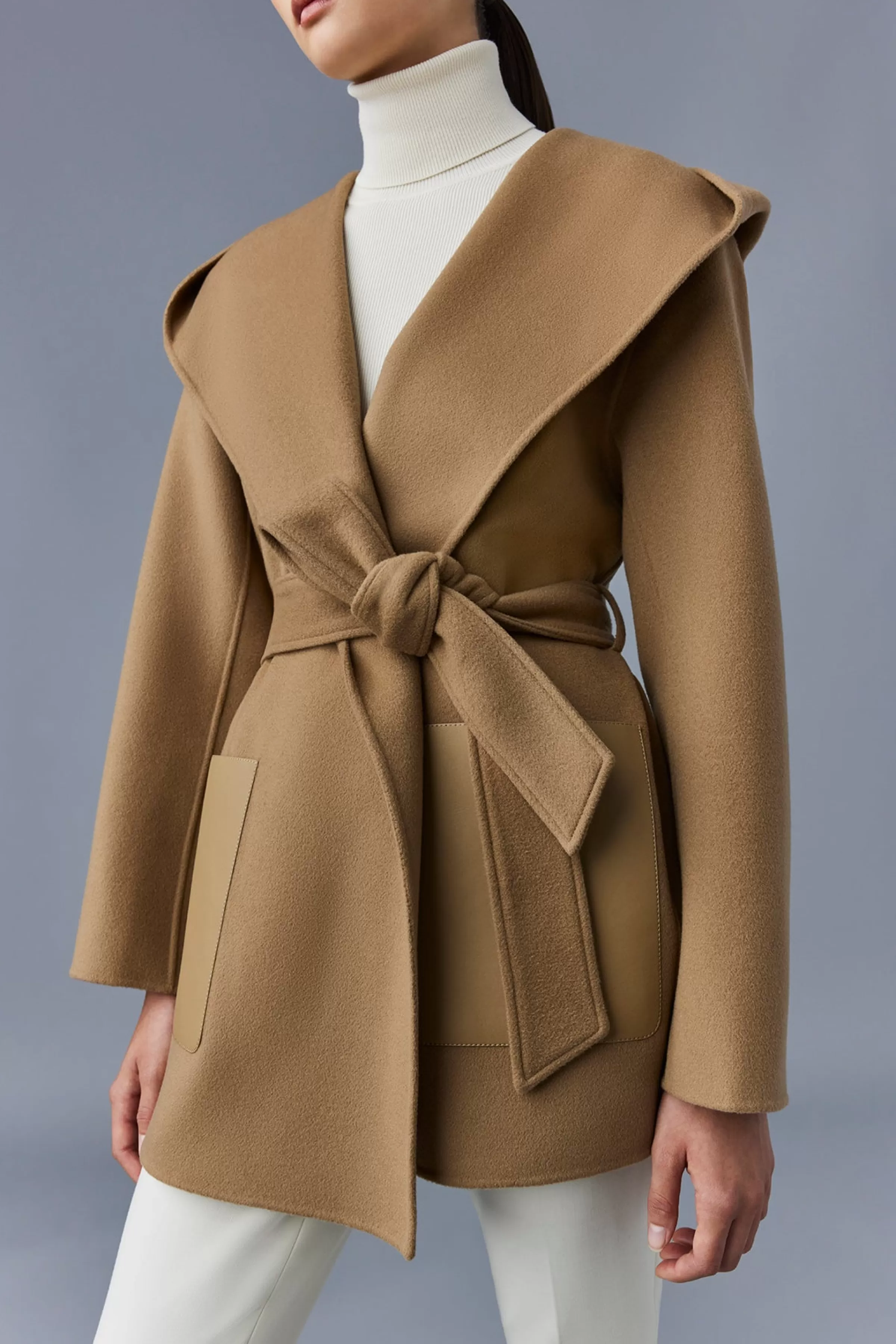 Azra, Double-face Wool Wrap Coat For Ladies | ® US | Mackage Cheap