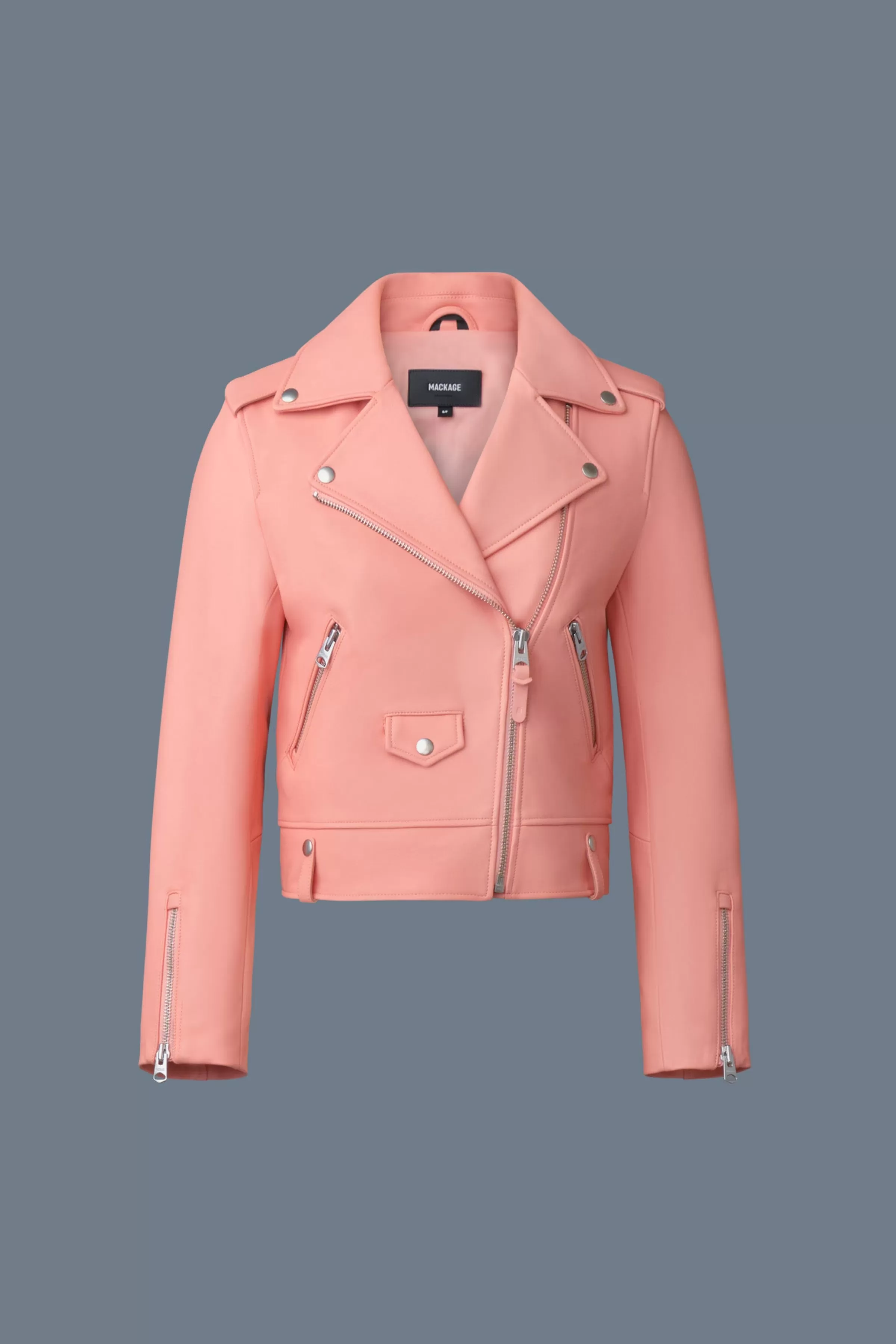 Baya, (R) Leather Biker Jacket For Ladies | ® US | Mackage Clearance