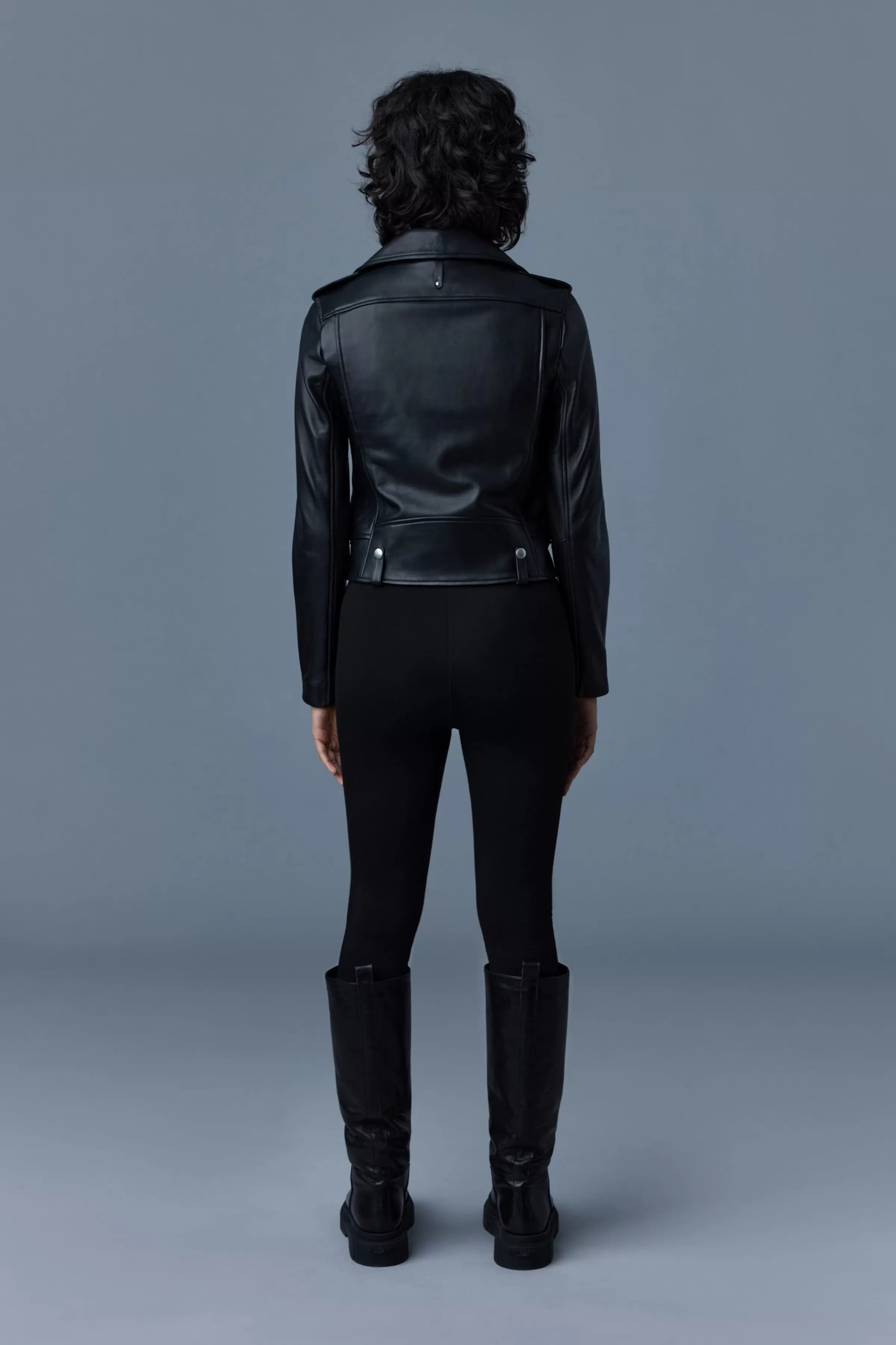 Baya, (R) Leather Biker Jacket For Ladies | ® US | Mackage Clearance