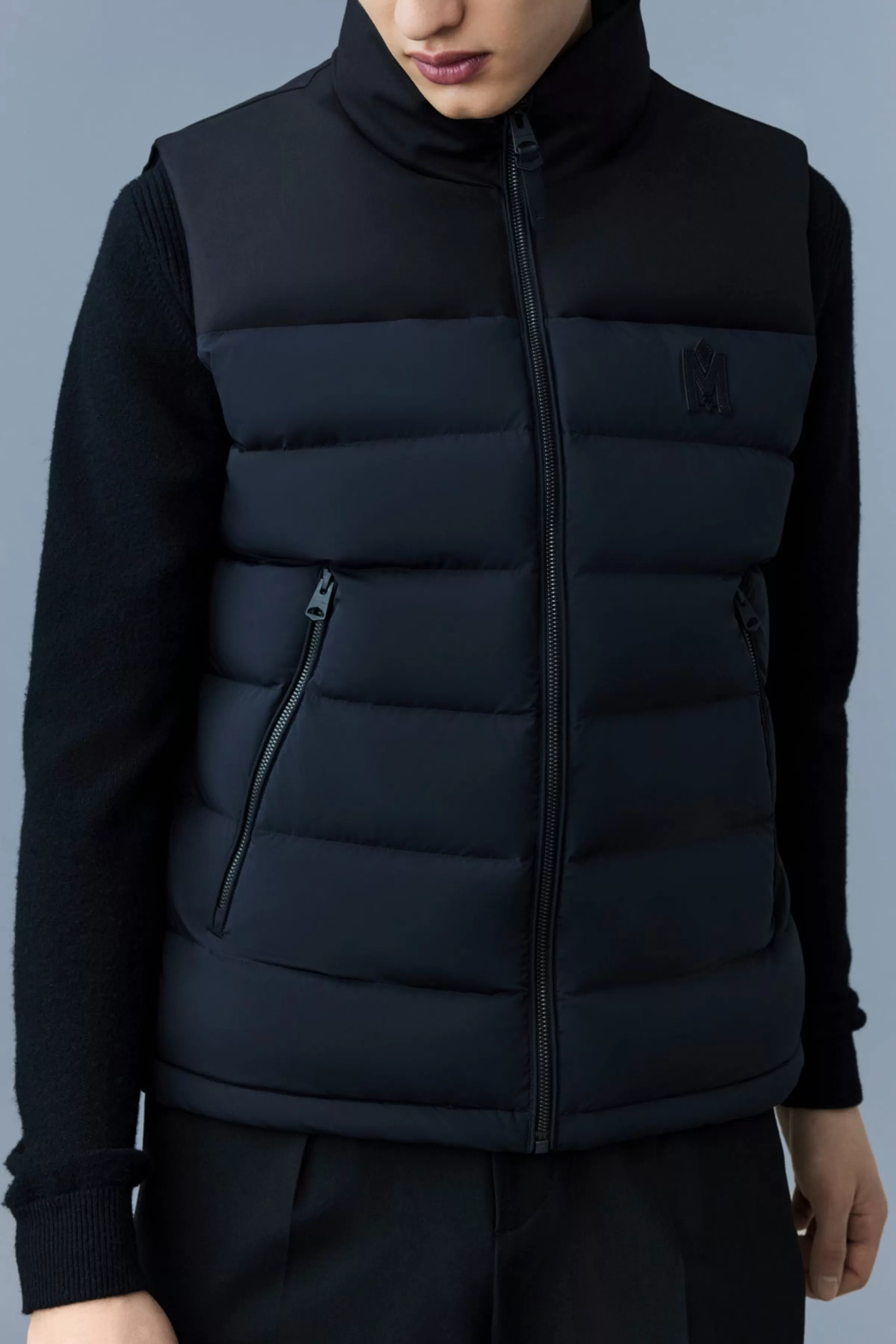 Bobbie, Agile-360 Stretch Light Down Vest With Stand Collar For Men | ® US | Mackage New