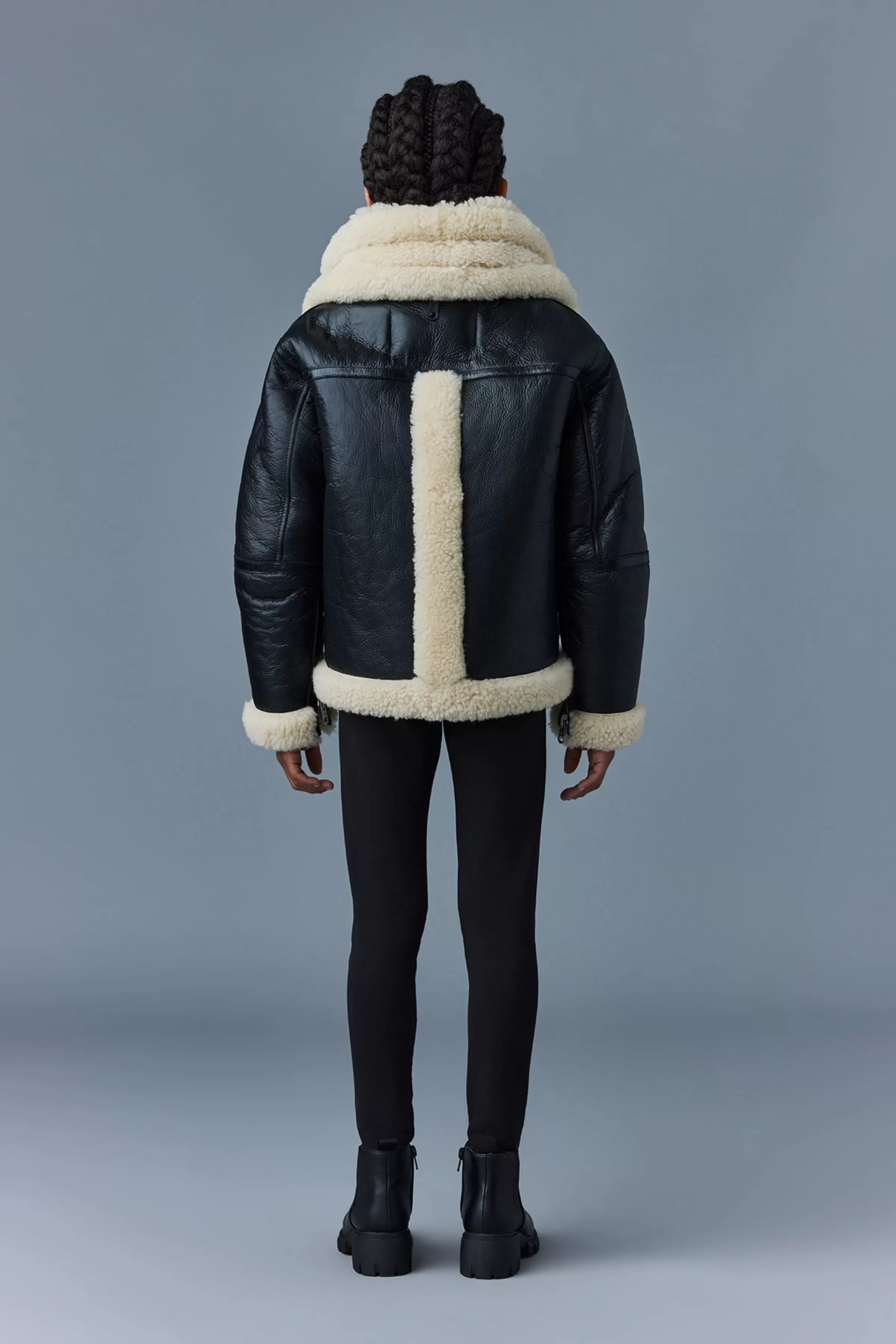 Calan, Sheepskin Bomber Jacket With Removable Collar For Kids (8-14 Years) | ® US | Mackage Cheap