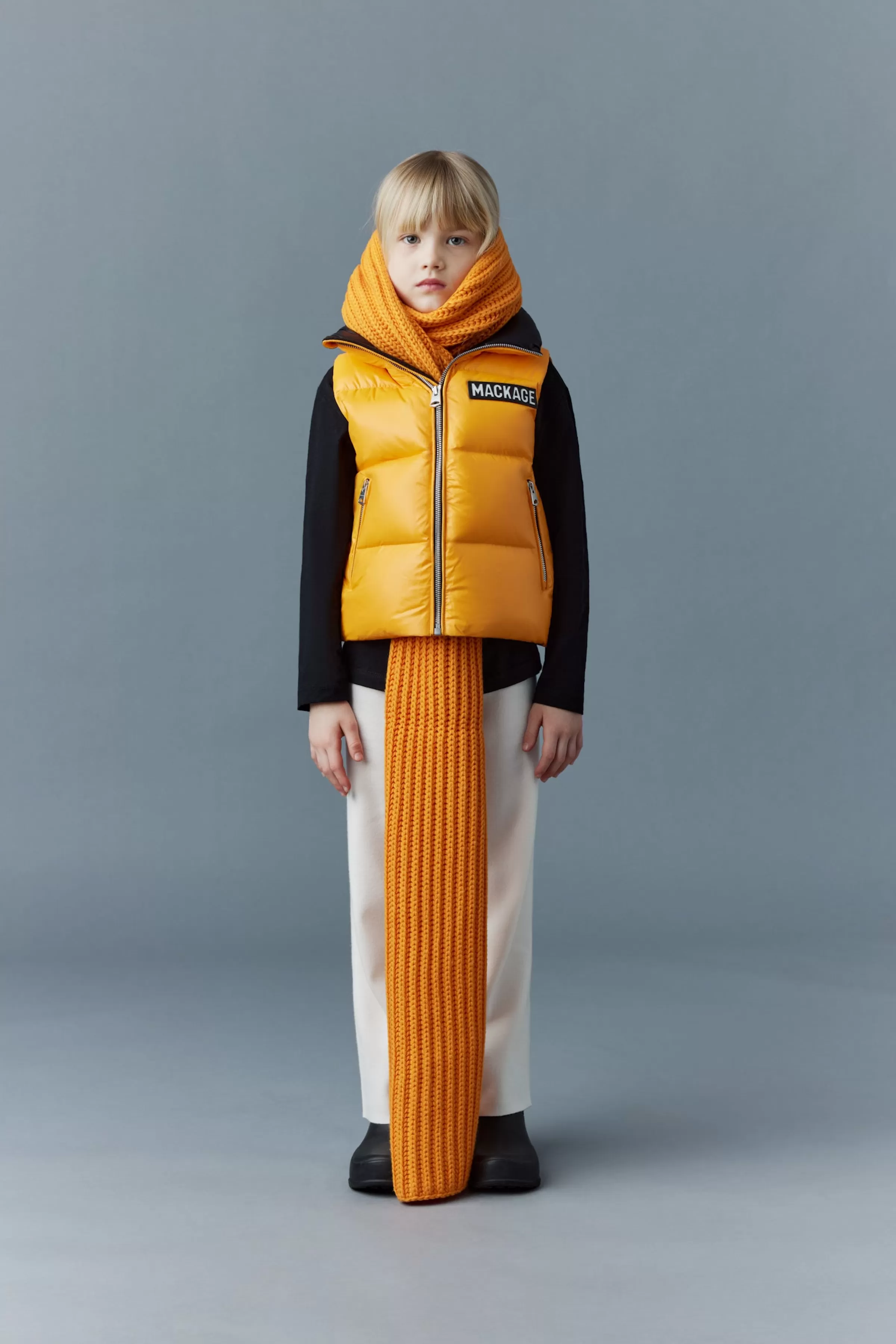 Charlee, Lustrous Light Down Puffer Vest For Kids (8-14 Years) | ® US | Mackage Fashion