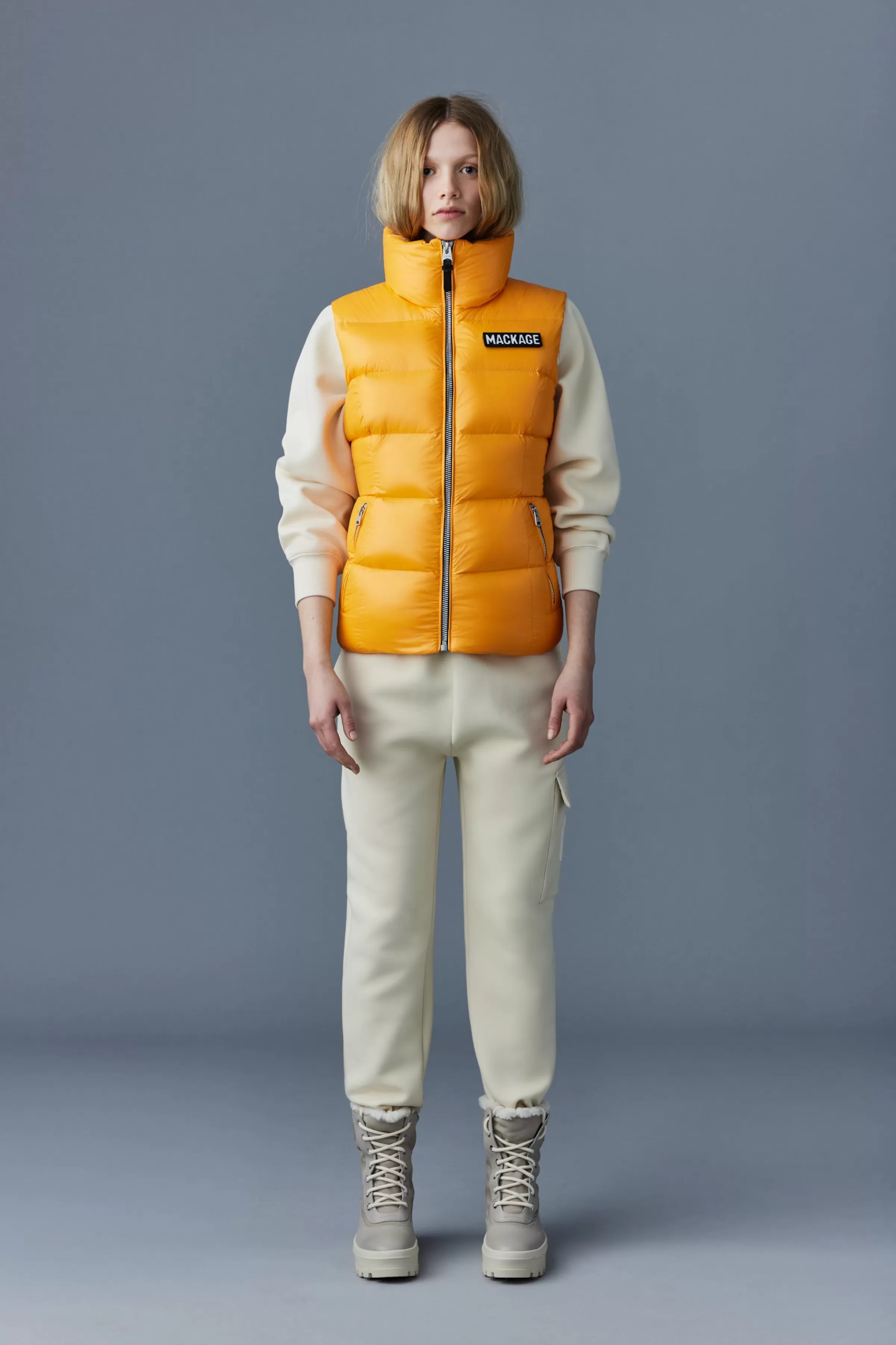 Chaya, Lustrous Light Down Vest For Ladies | ® US | Mackage New