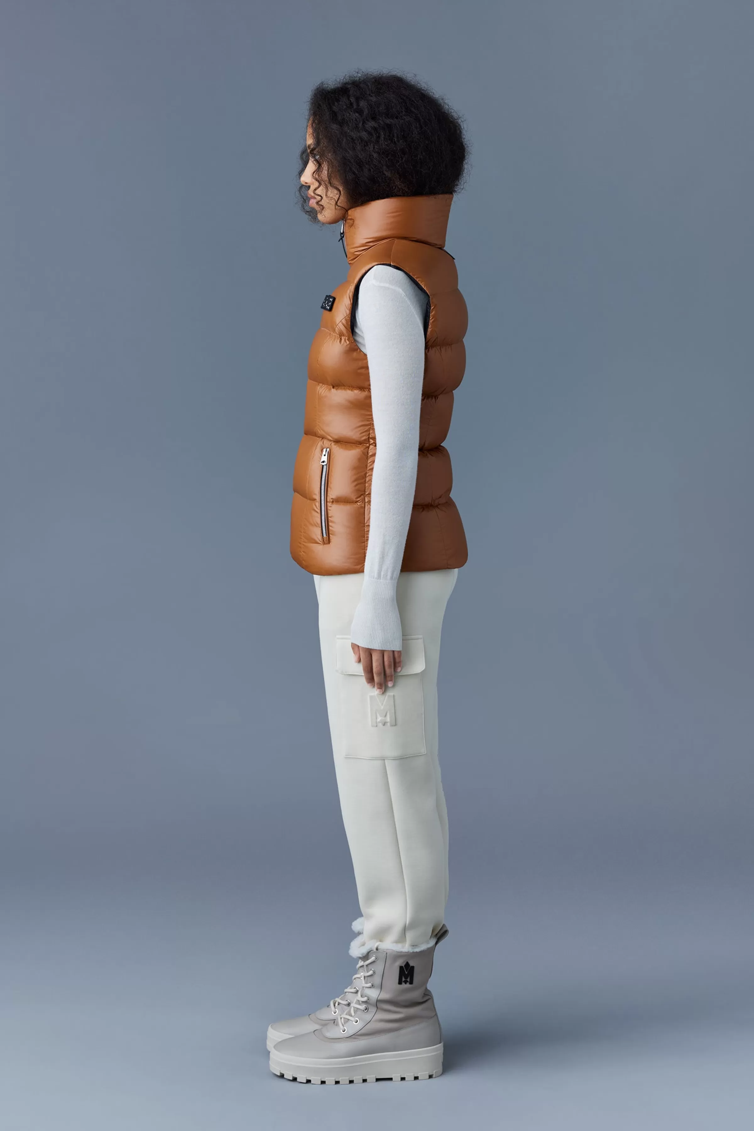 Chaya, Lustrous Light Down Vest For Ladies | ® US | Mackage New