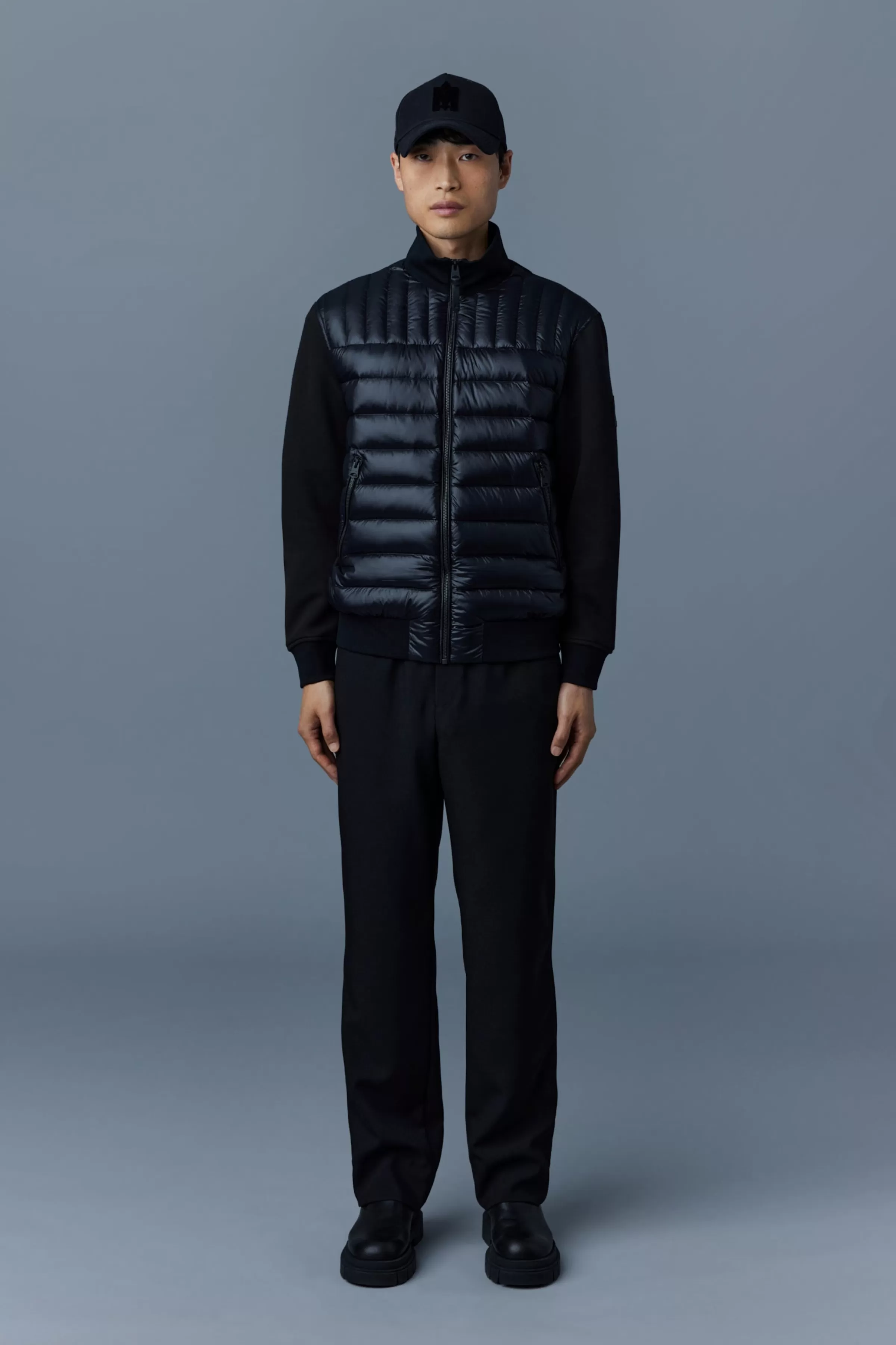 Collin, Mixed Media Bomber Jacket For Men | ® US | Mackage Outlet