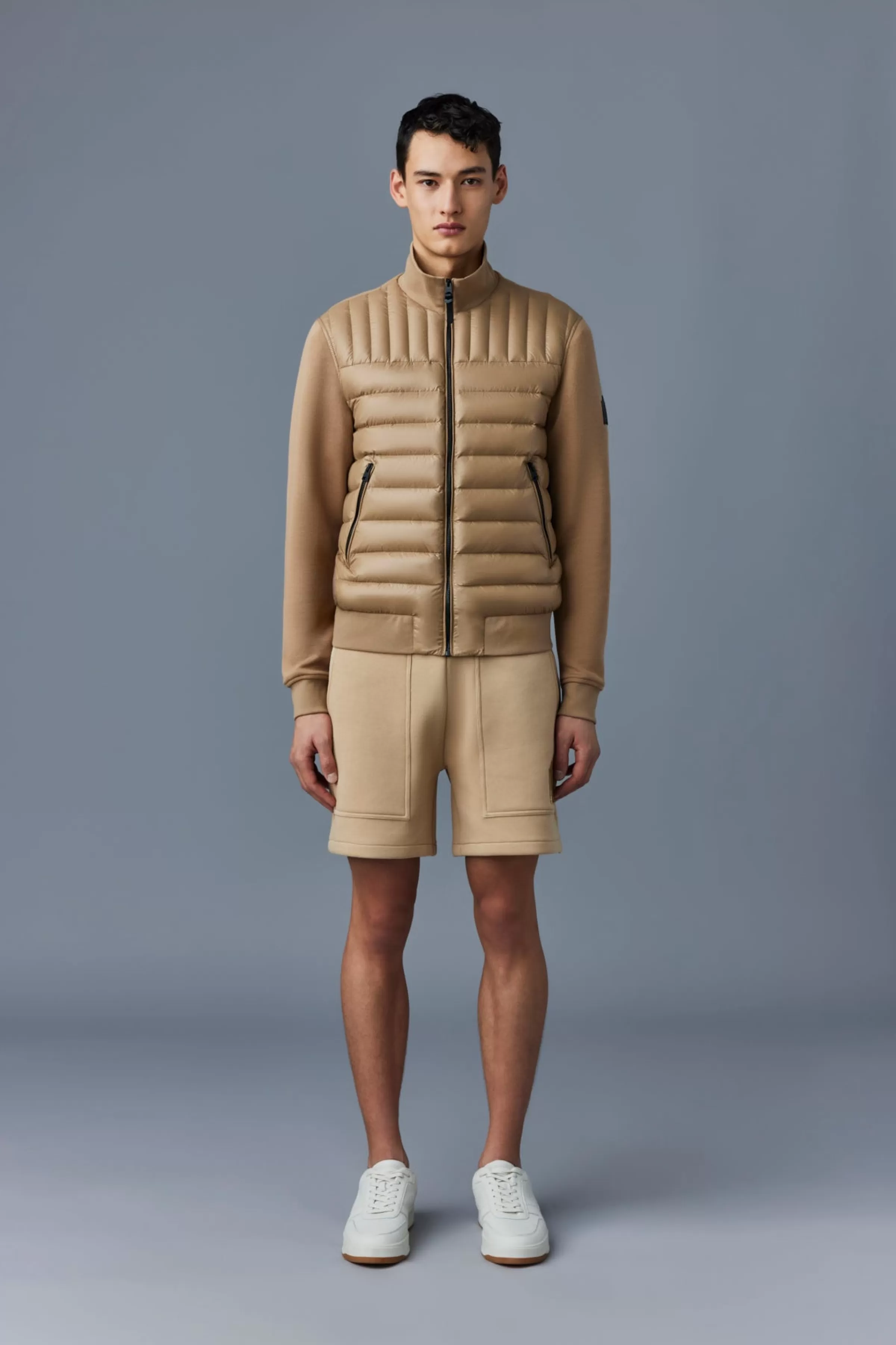 Collin, Mixed Media Bomber Jacket For Men | ® US | Mackage Outlet