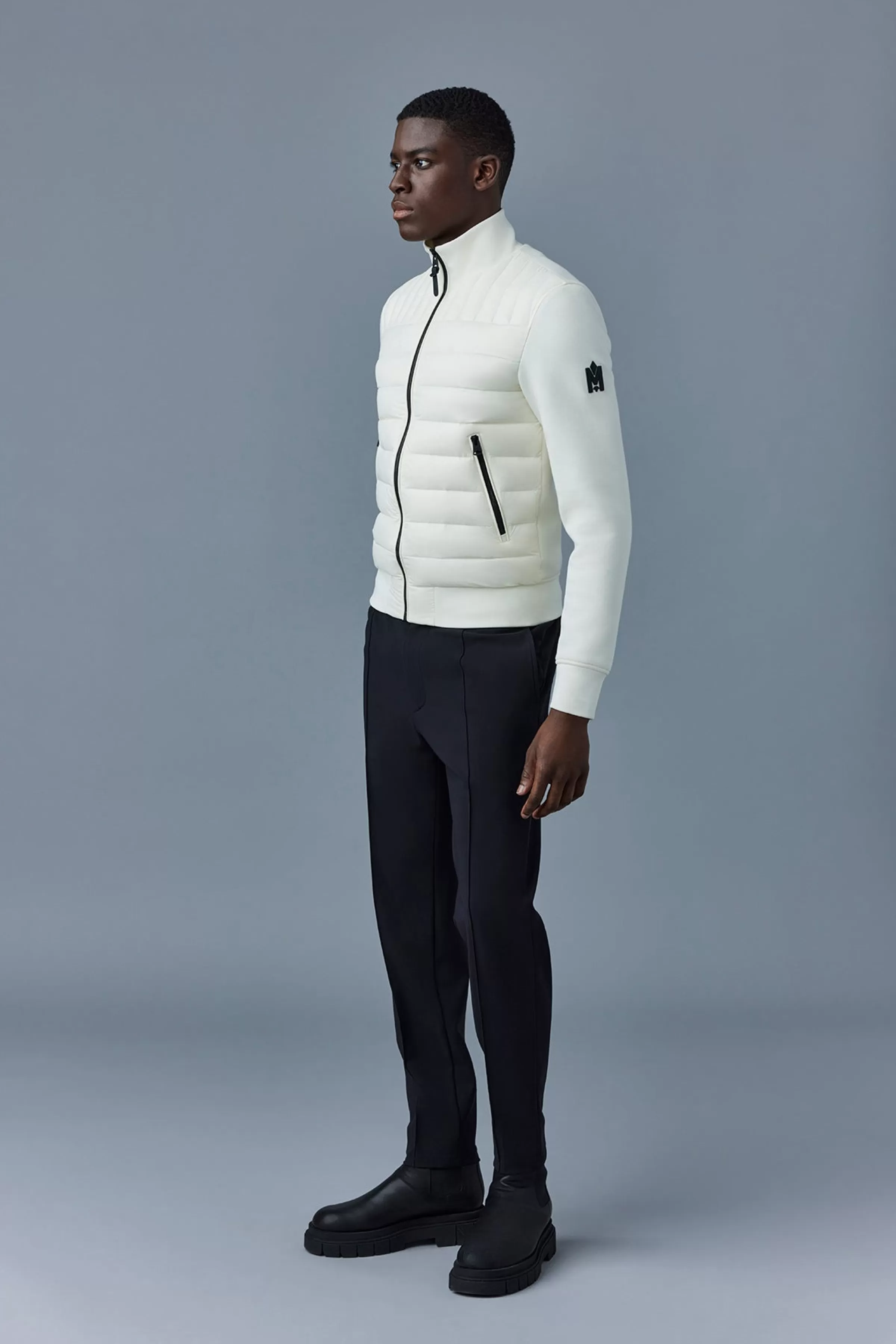 Collin, Mixed Media Bomber Jacket For Men | ® US | Mackage Outlet
