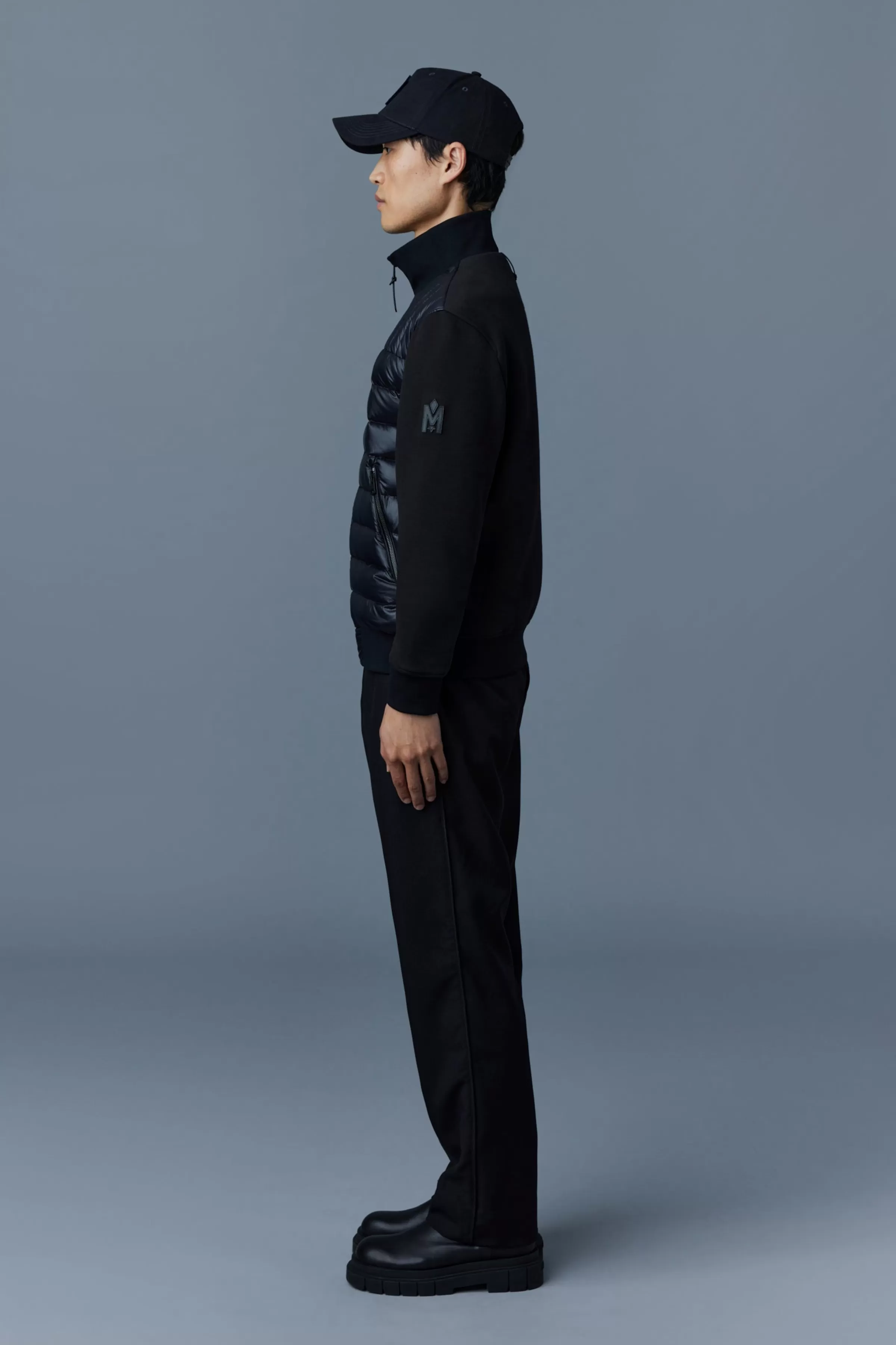 Collin, Mixed Media Bomber Jacket For Men | ® US | Mackage Outlet