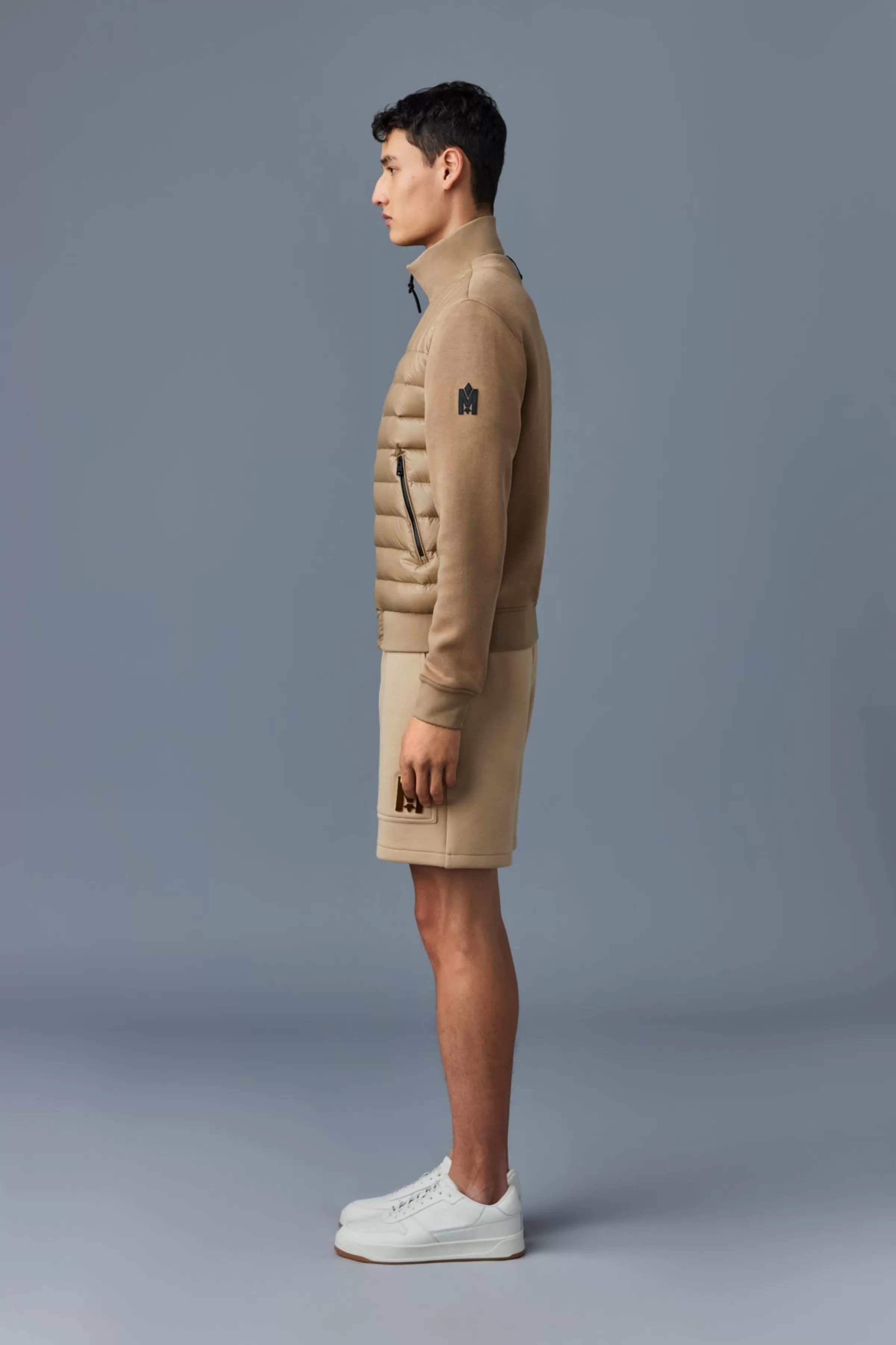 Collin, Mixed Media Bomber Jacket For Men | ® US | Mackage Outlet