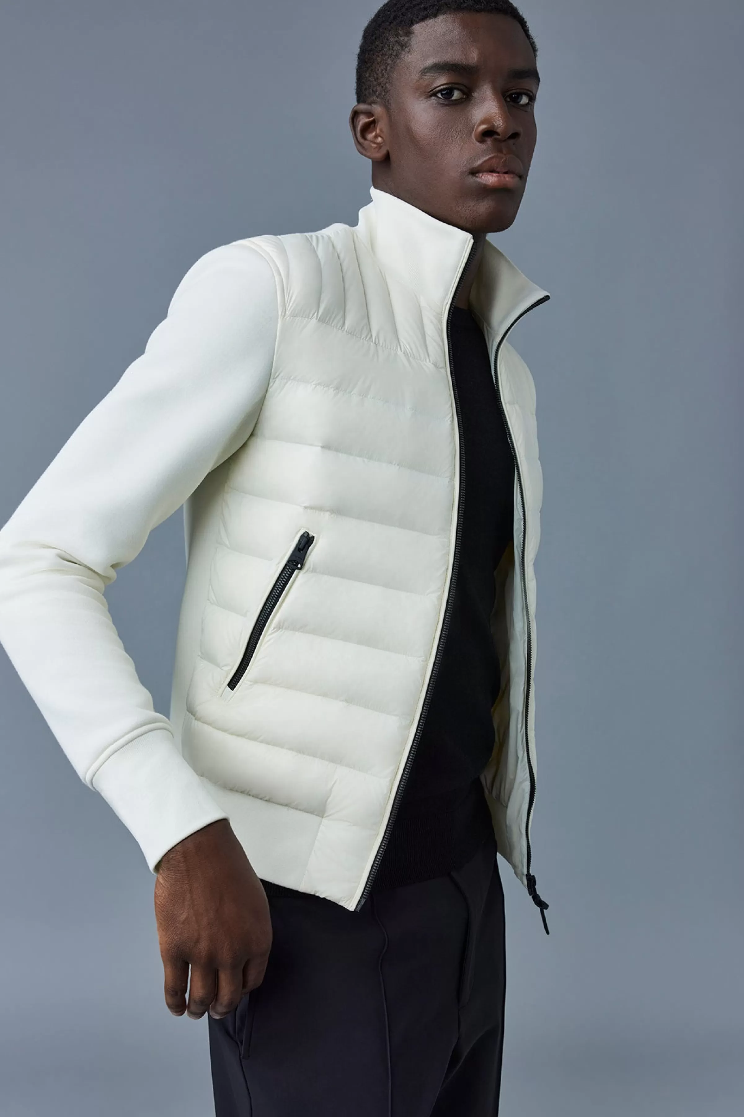 Collin, Mixed Media Bomber Jacket For Men | ® US | Mackage Outlet