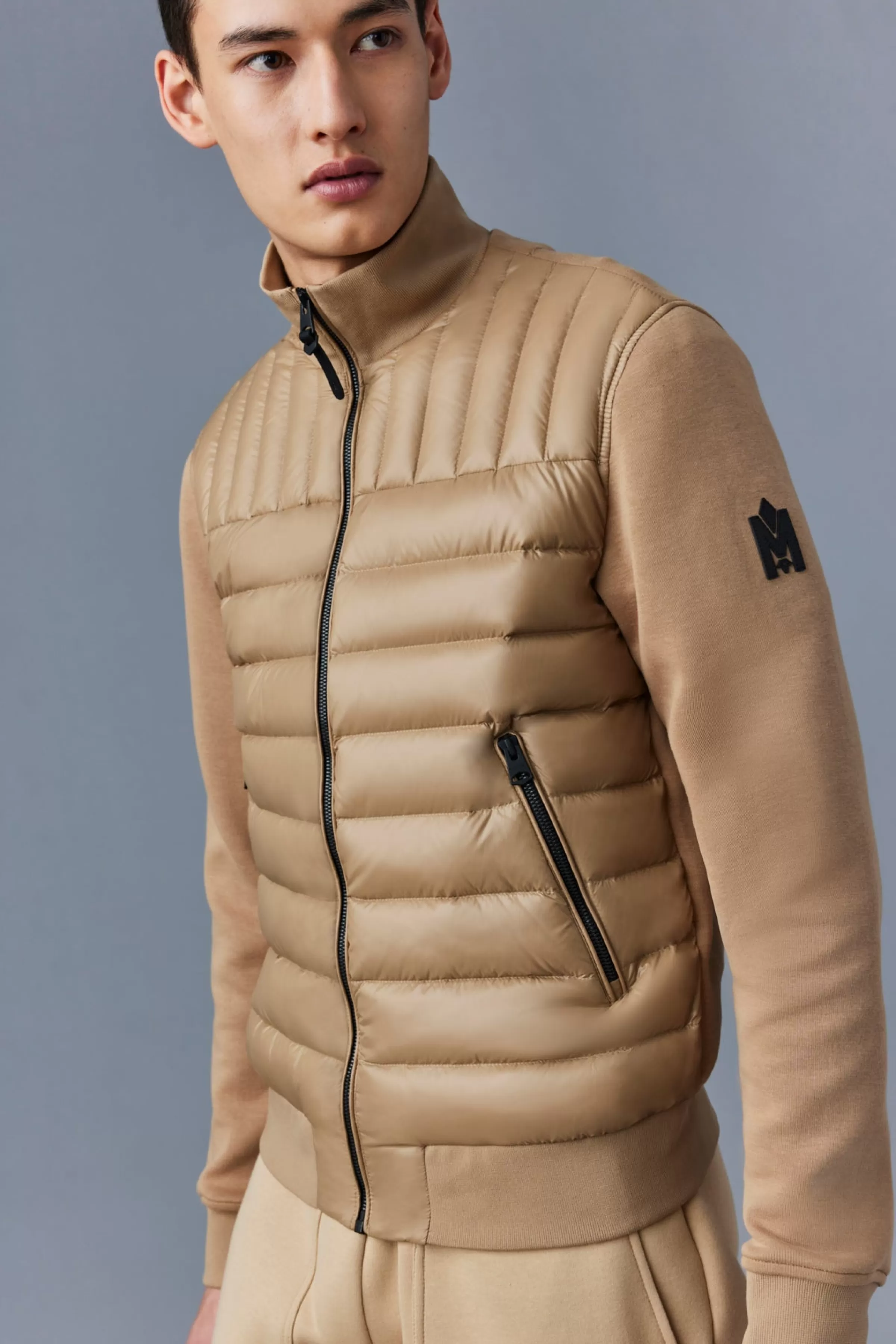 Collin, Mixed Media Bomber Jacket For Men | ® US | Mackage Outlet