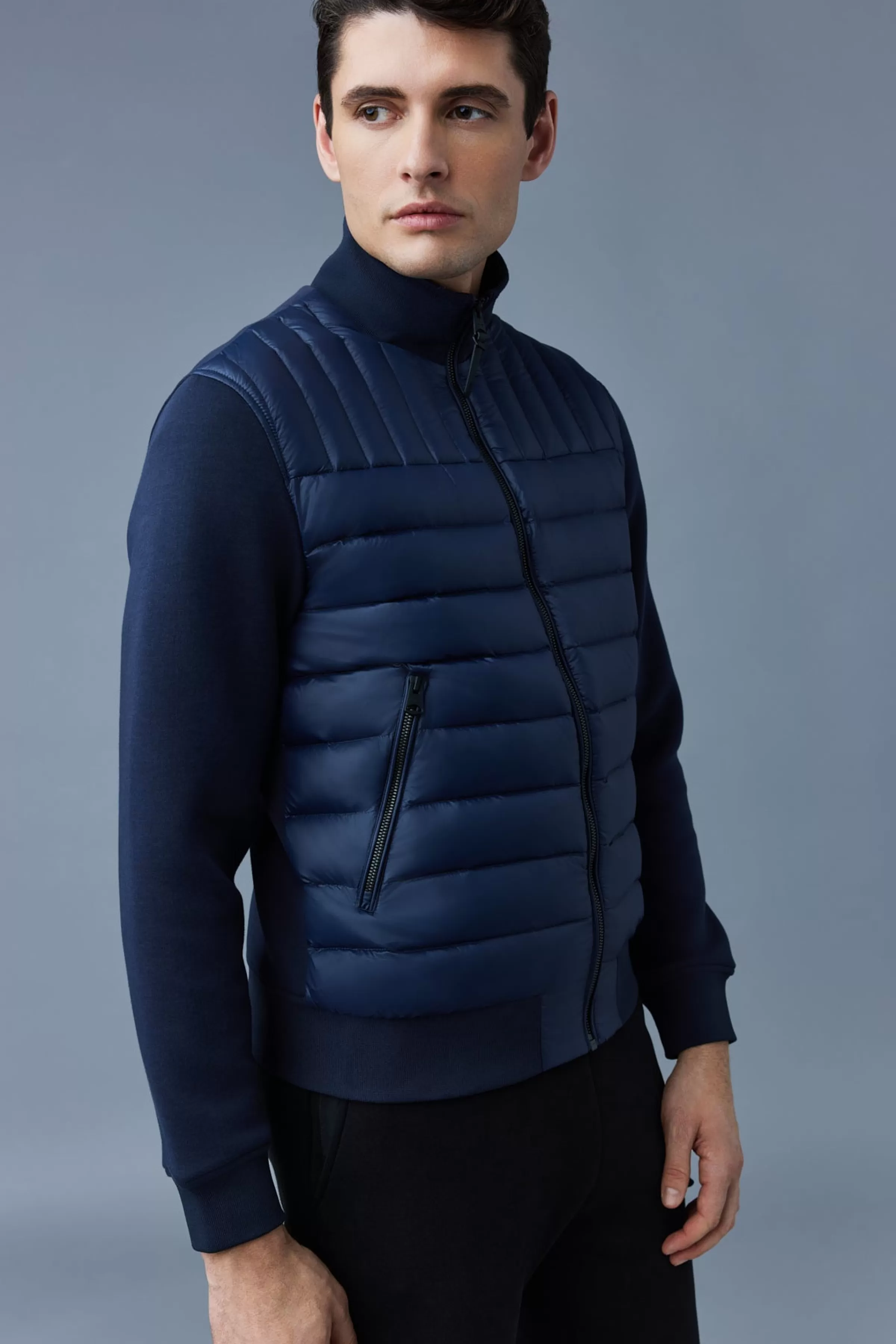 Collin, Mixed Media Bomber Jacket For Men | ® US | Mackage Outlet