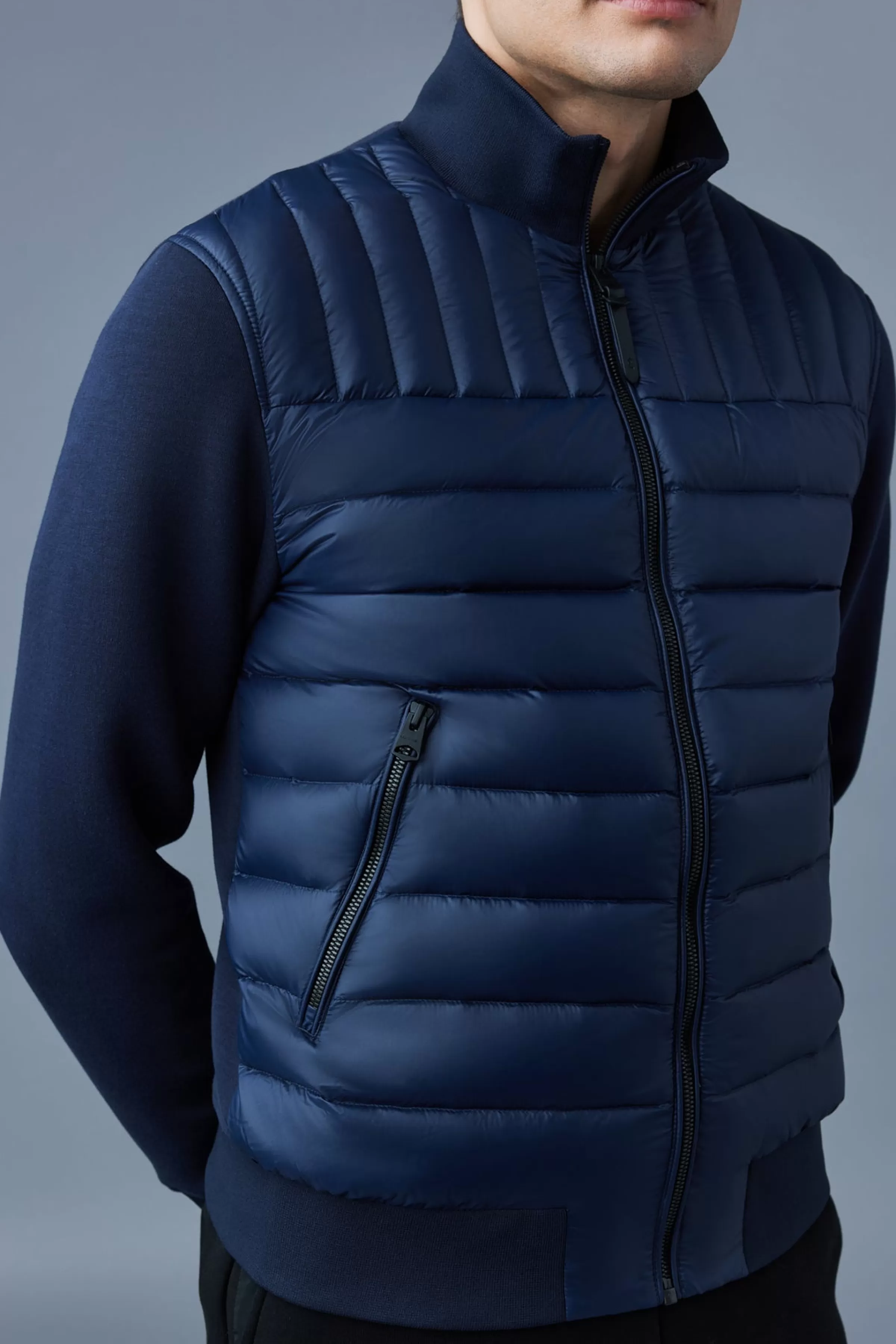 Collin, Mixed Media Bomber Jacket For Men | ® US | Mackage Outlet