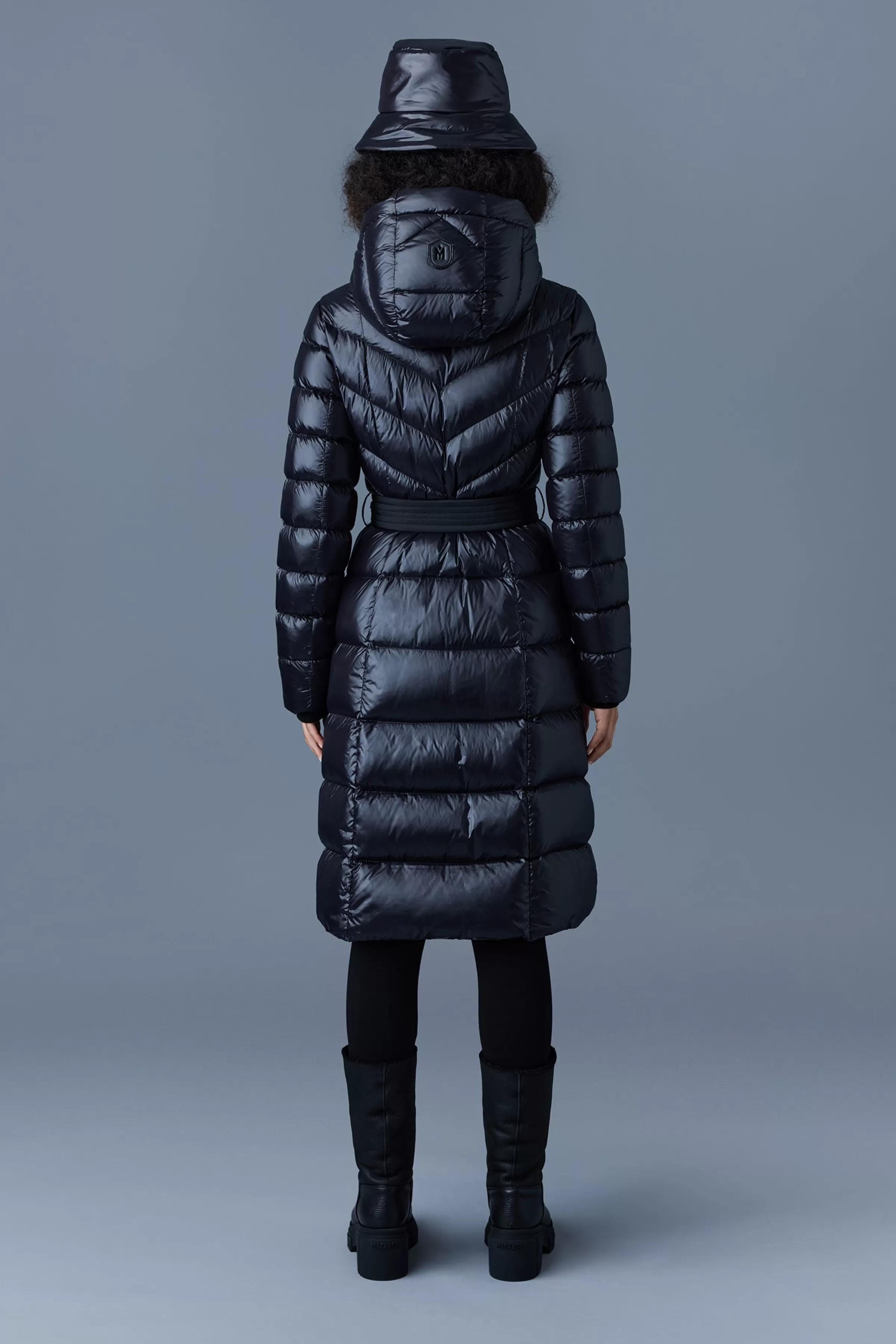 Coralia, Light Down Coat With Hood And Sash Belt For Ladies | ® US | Mackage Store